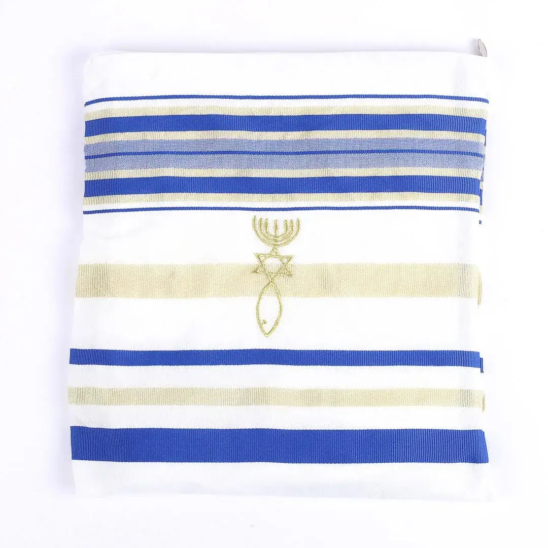 Prayer Shawl – Gold and Royal Blue