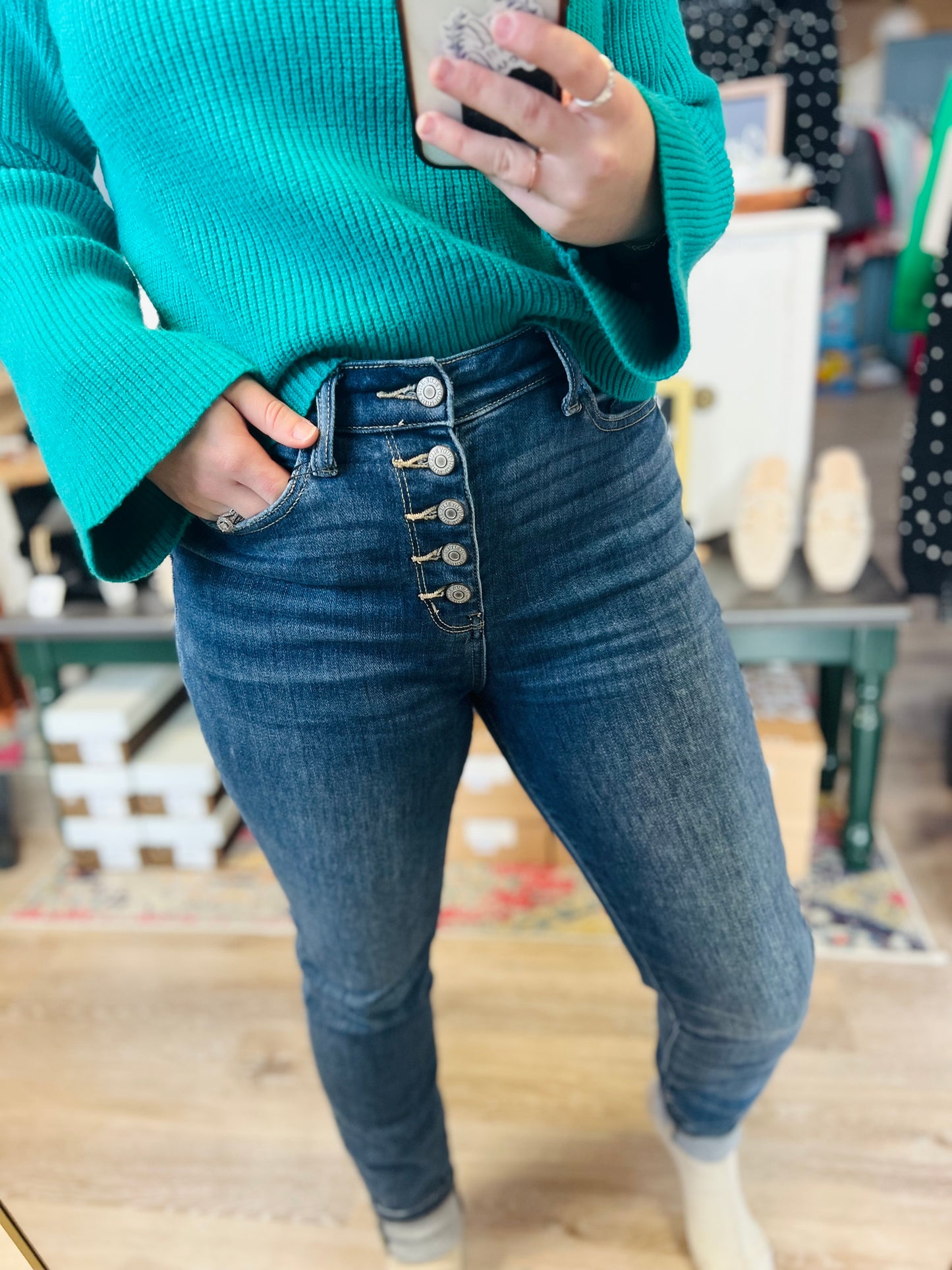 Judy Blue Dark Wash - Size 9