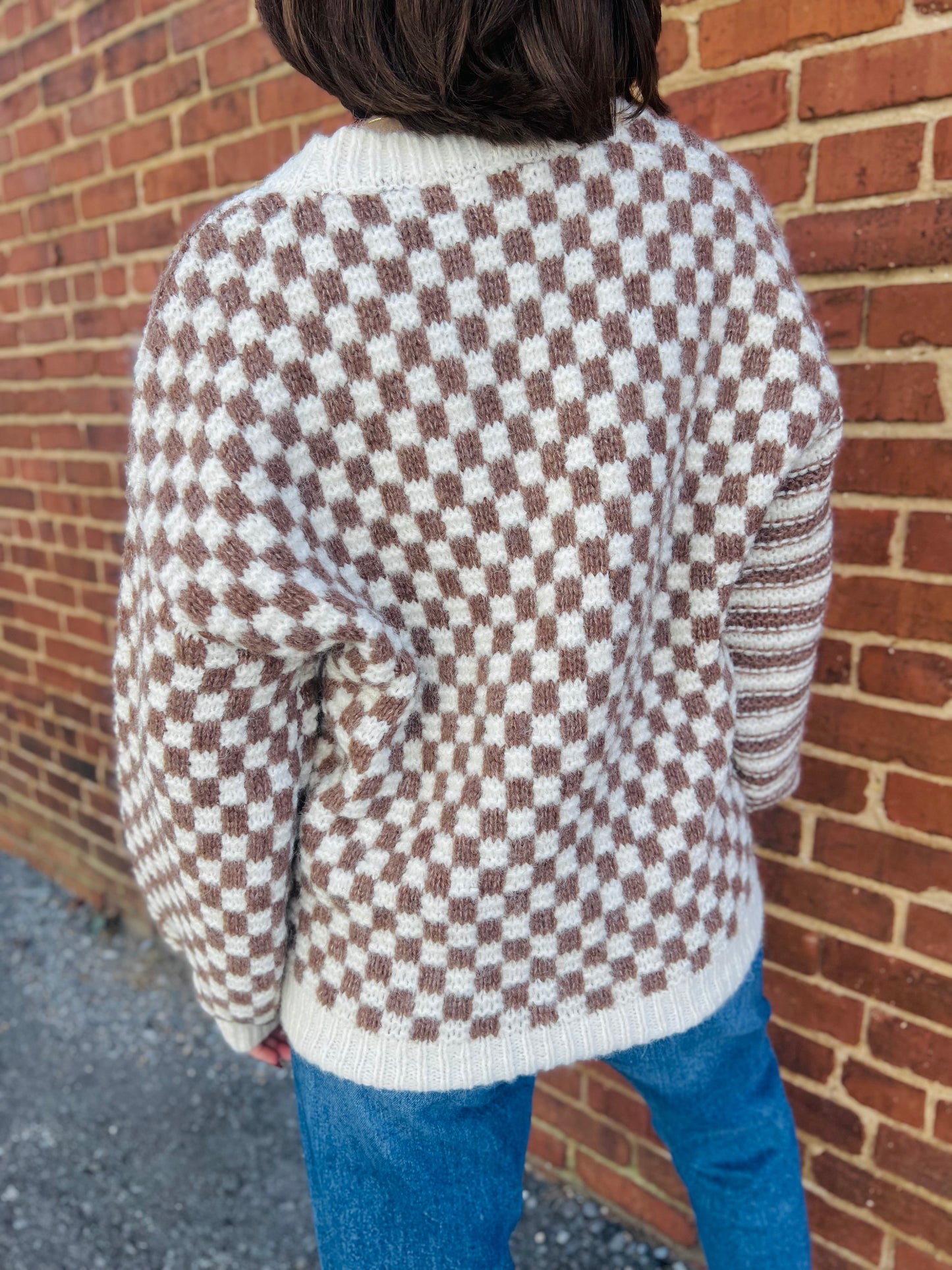 Arbela | Checkered Knit Sweater