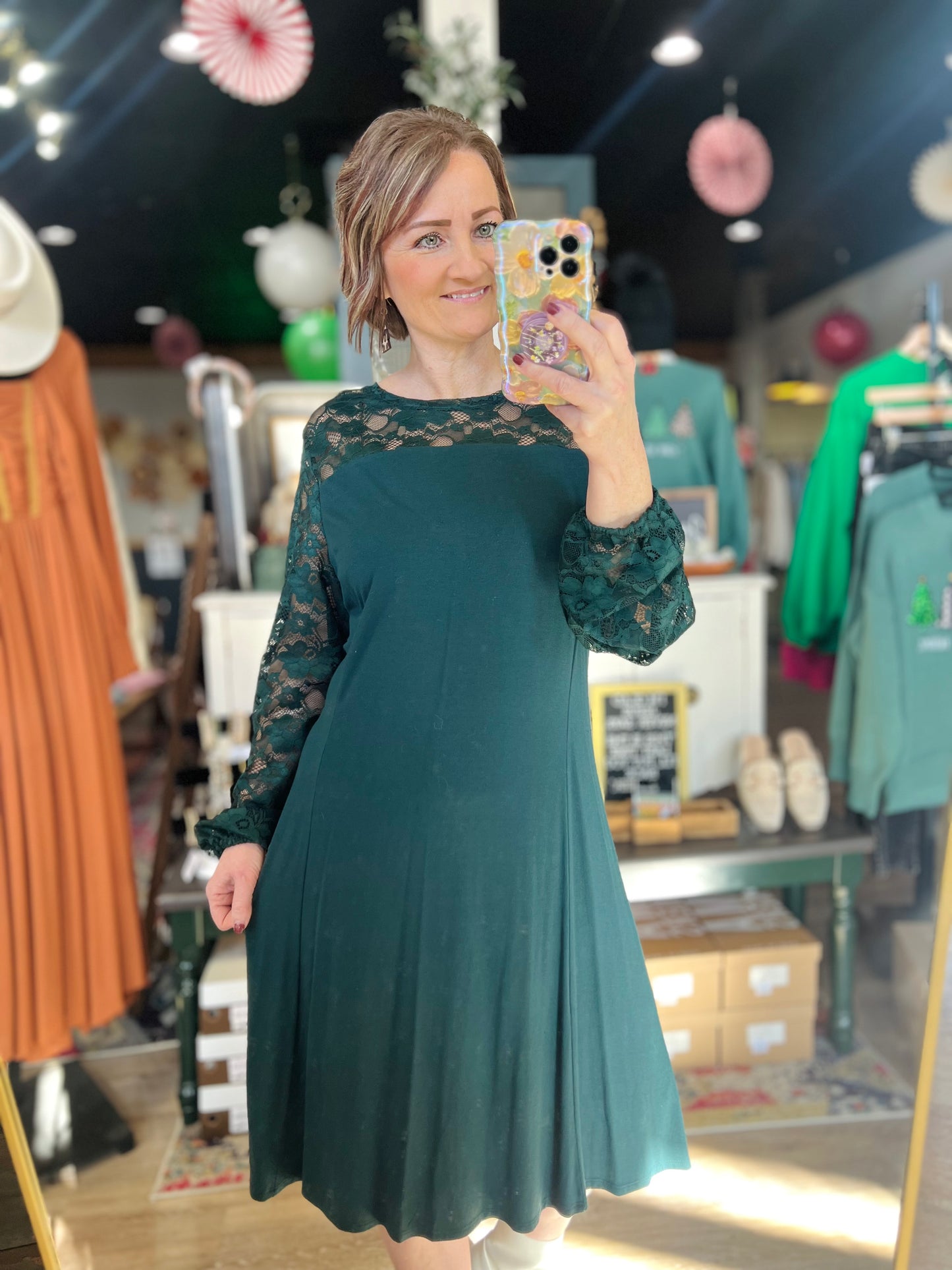Apt. 9 Green Lace Dress - XL