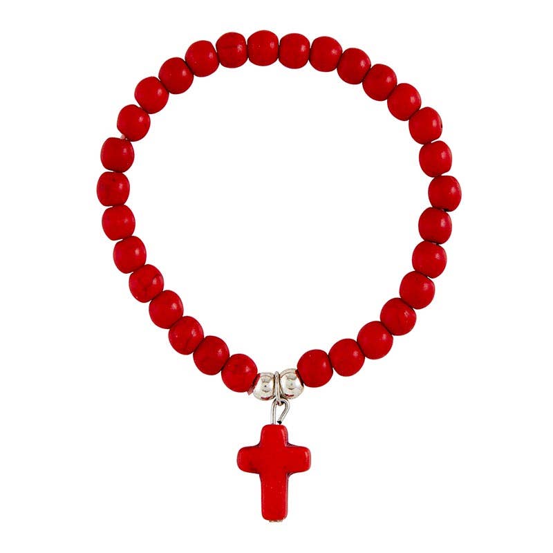 Cross Bracelet - Red