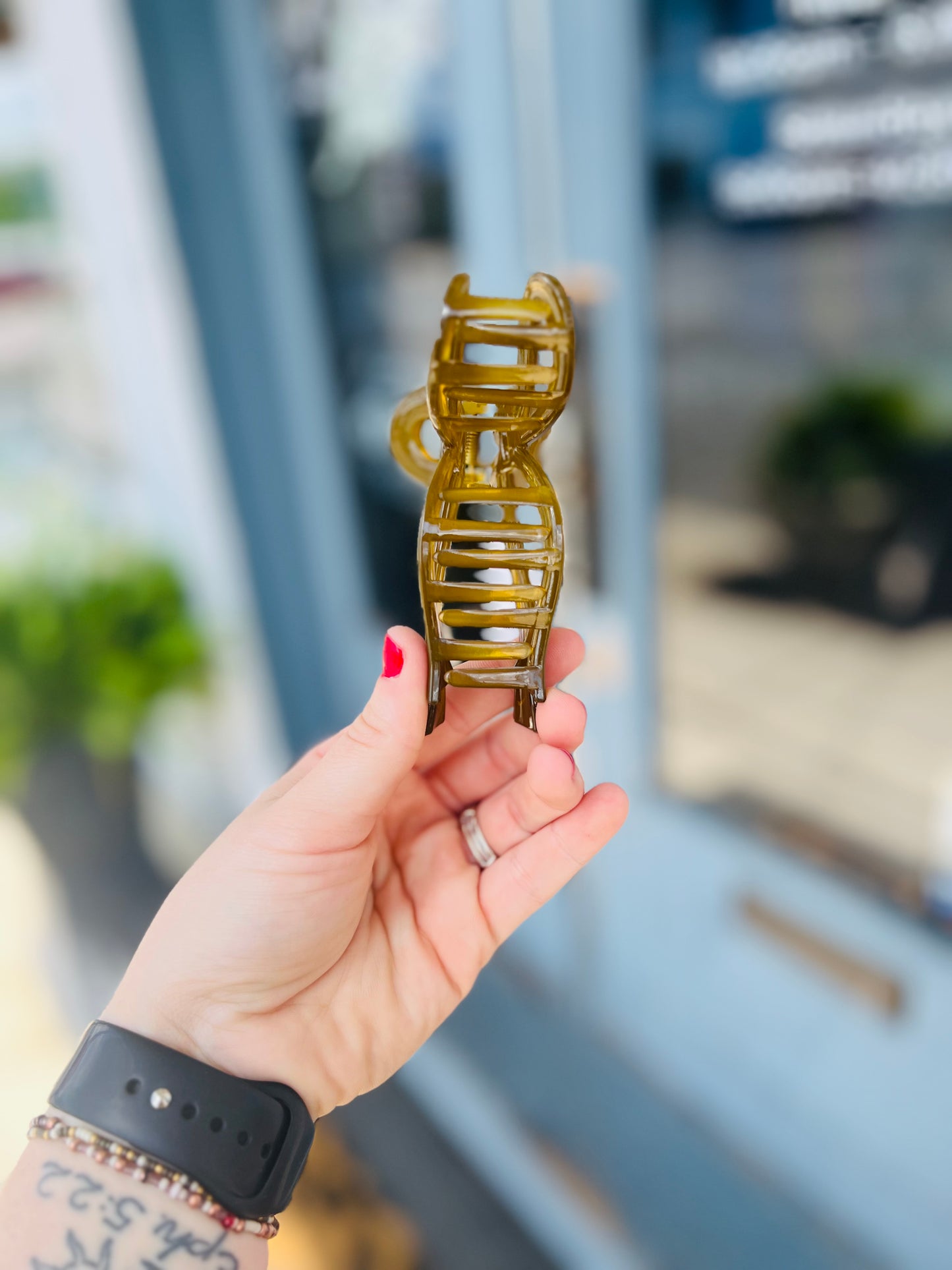 Bow Claw Clip - Tea