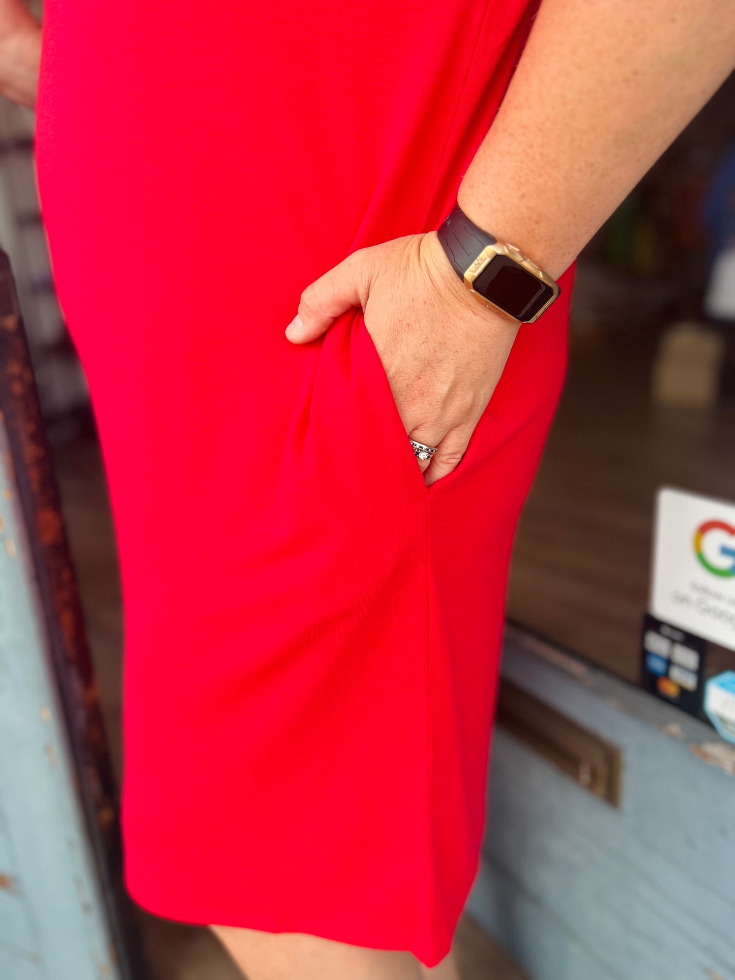 Junia | Curvy Butter Soft Dress - Red