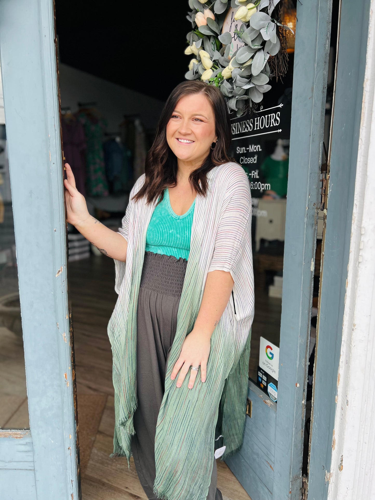 Smocked Waist Flow Pants - Curvy