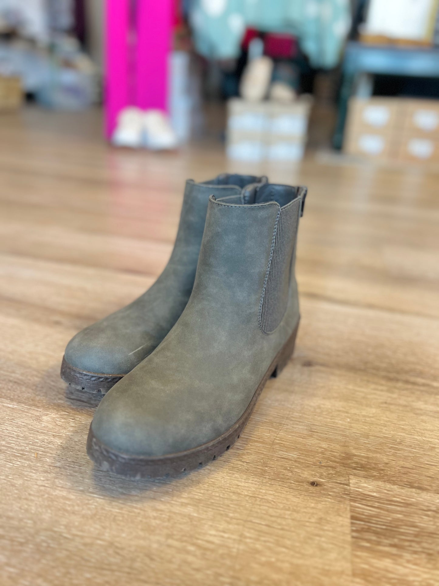 Maurices Grey Booties W/ Double Zipper - 8 1/2