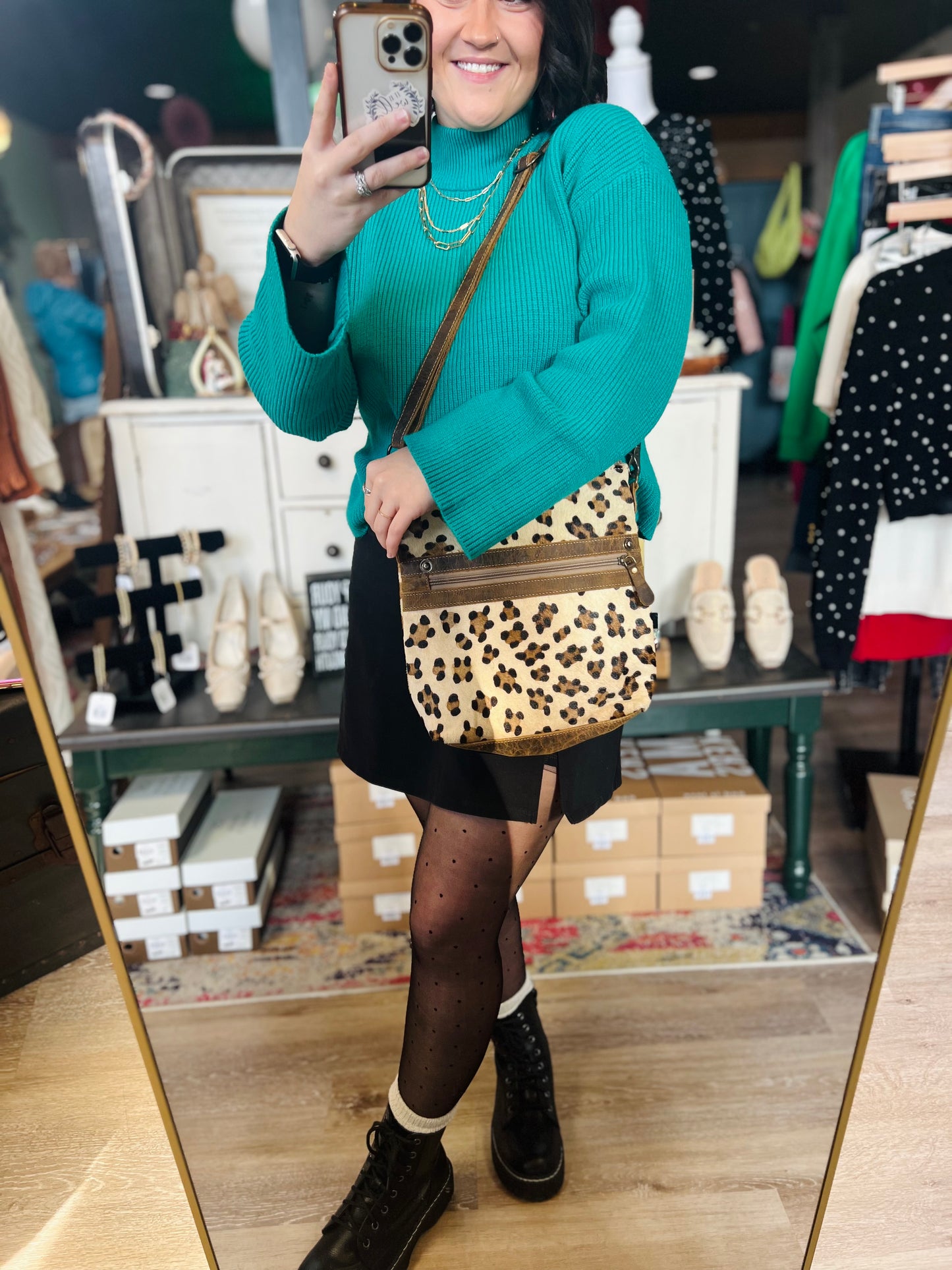 Myra Bag - Cheetah Print Cowhide