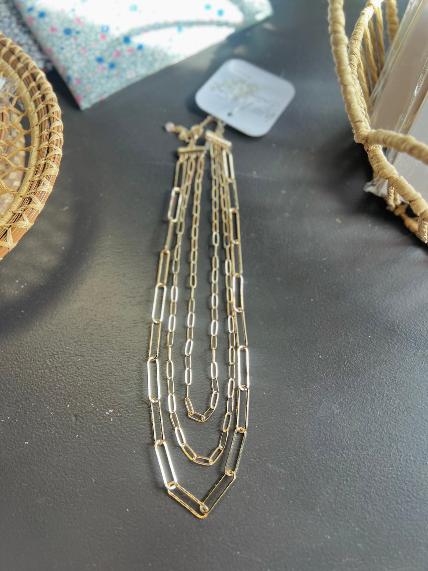 Triple Layered Chain Necklace