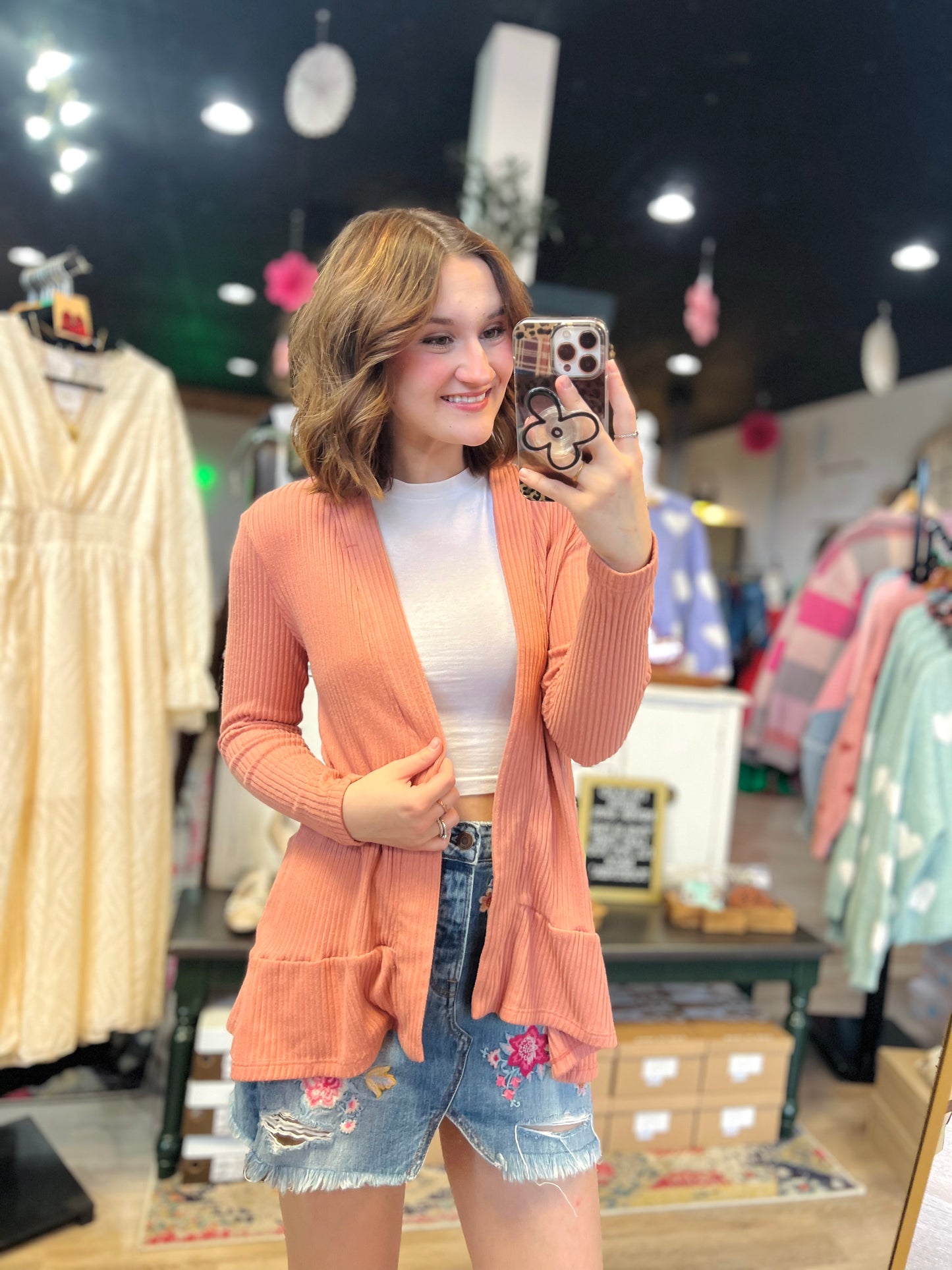 Simply Southern Mauve Peplum Cover Up - S