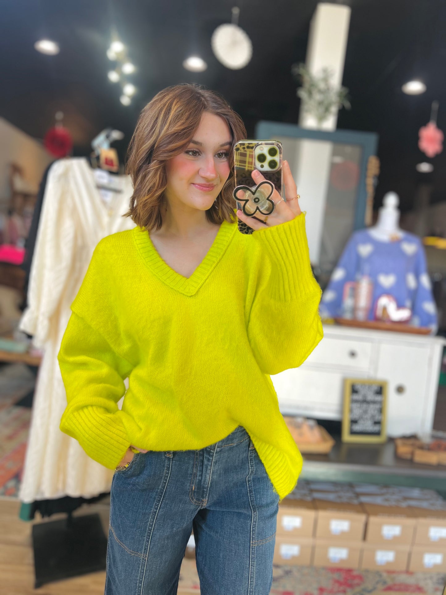 NWT Wild Fable Neon Yellow Sweater - M