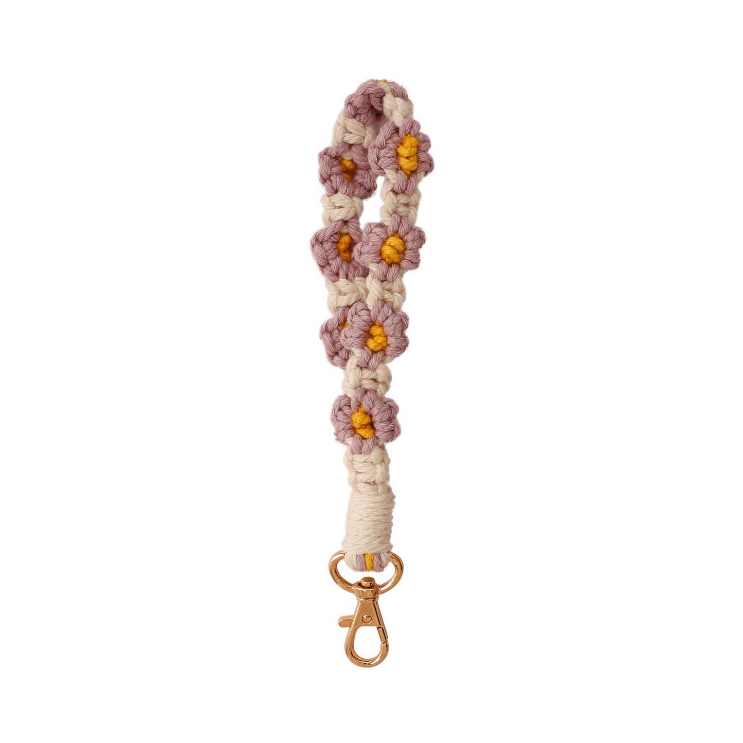 Macrame Daisy | Keychain - Purple