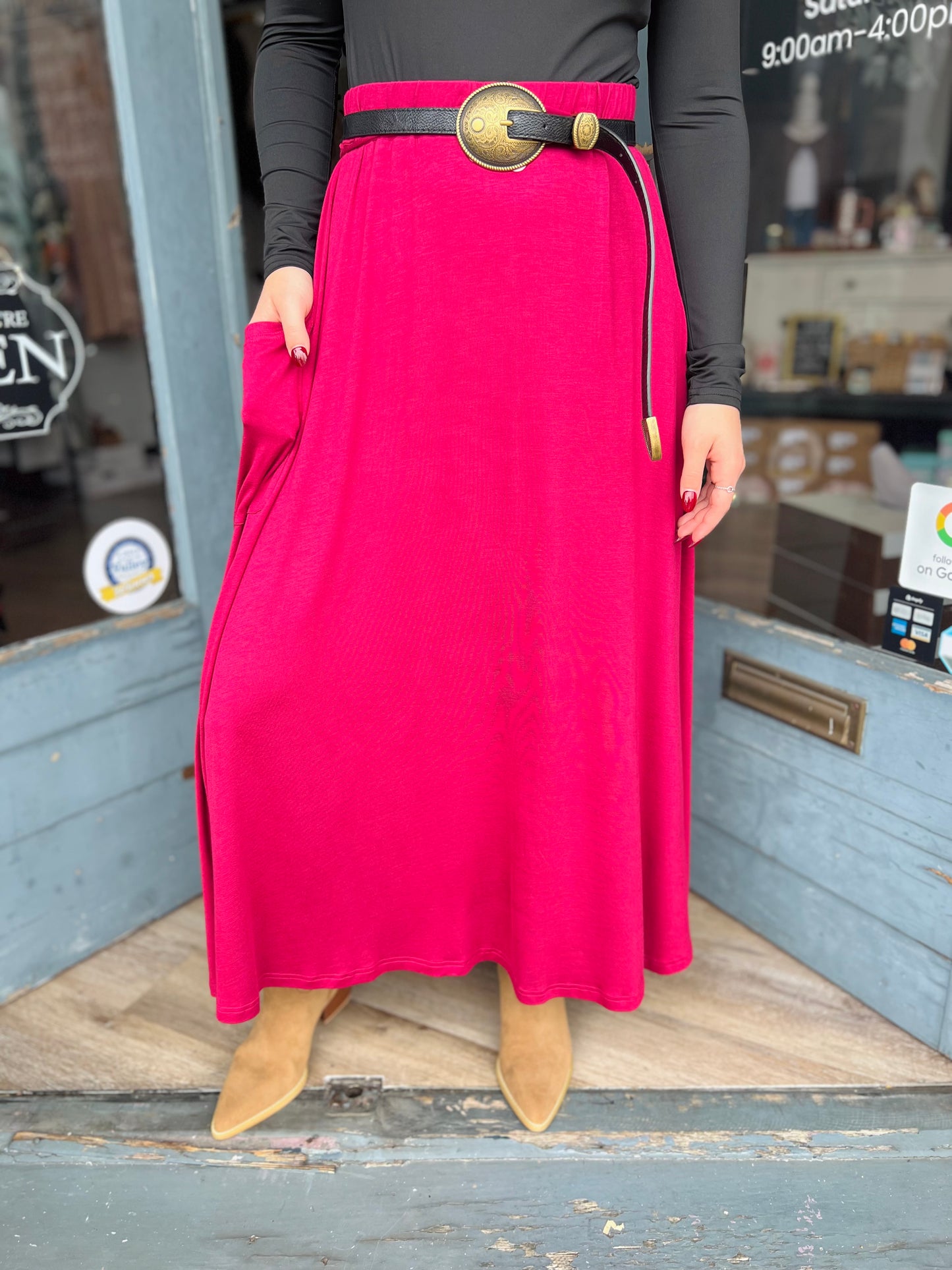 Out On My Own | Skirt - Red