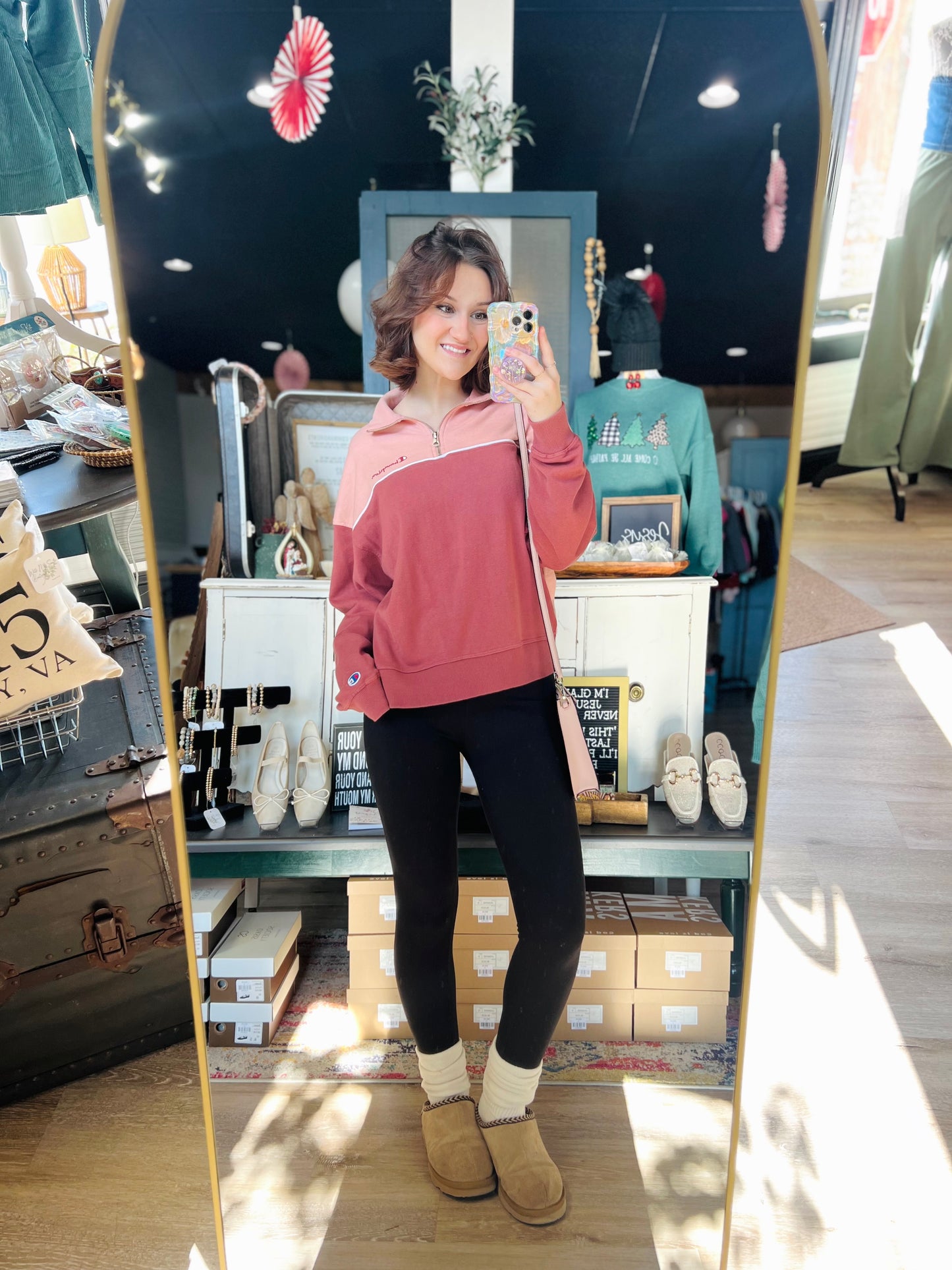 Pink Colorblock Champion Zip Up - M