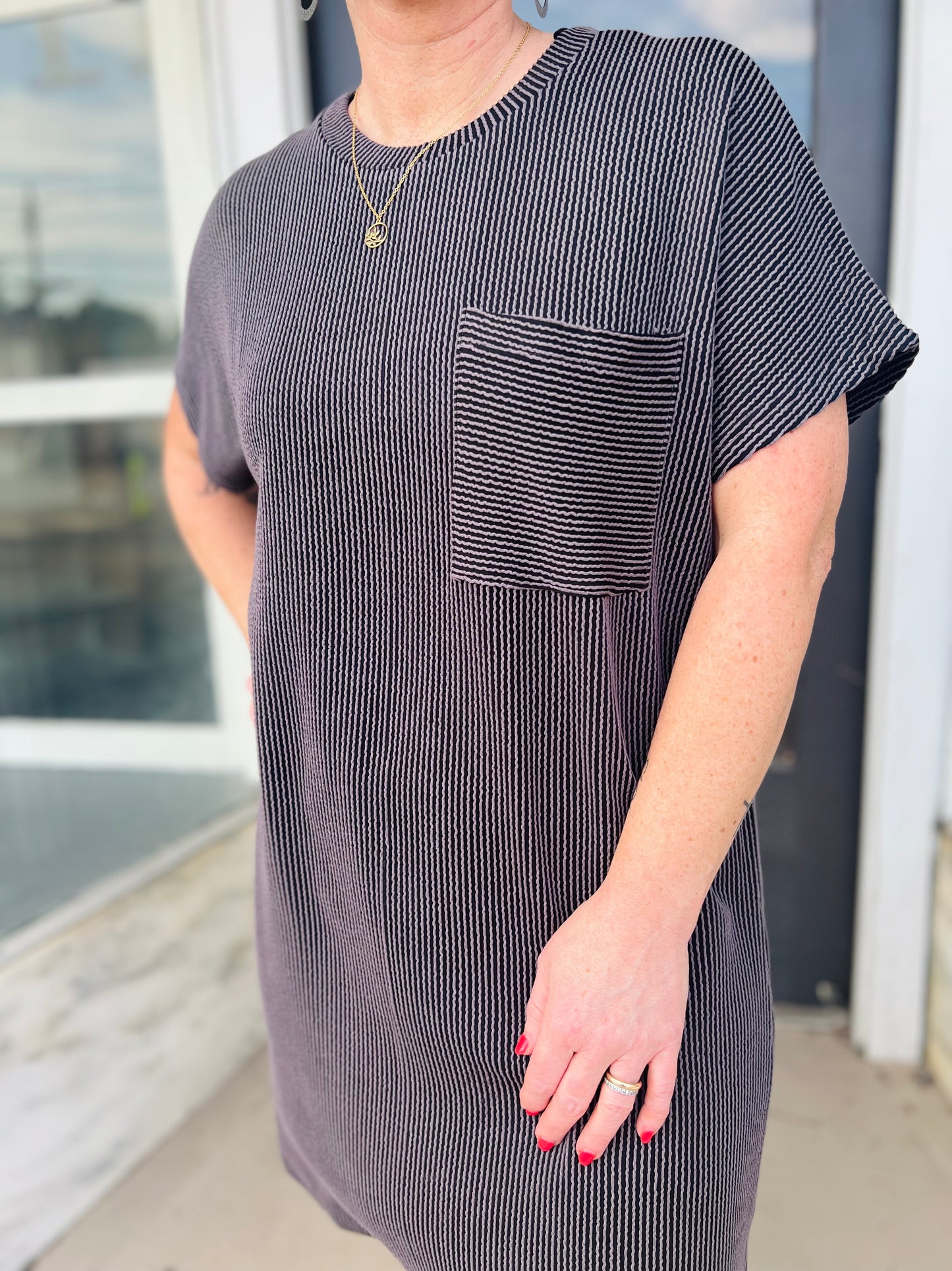 Mehetabel | Short Dress - Dark Grey