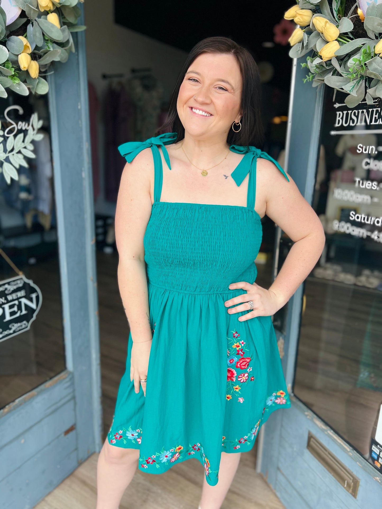 The Margie | Embroidered Dress