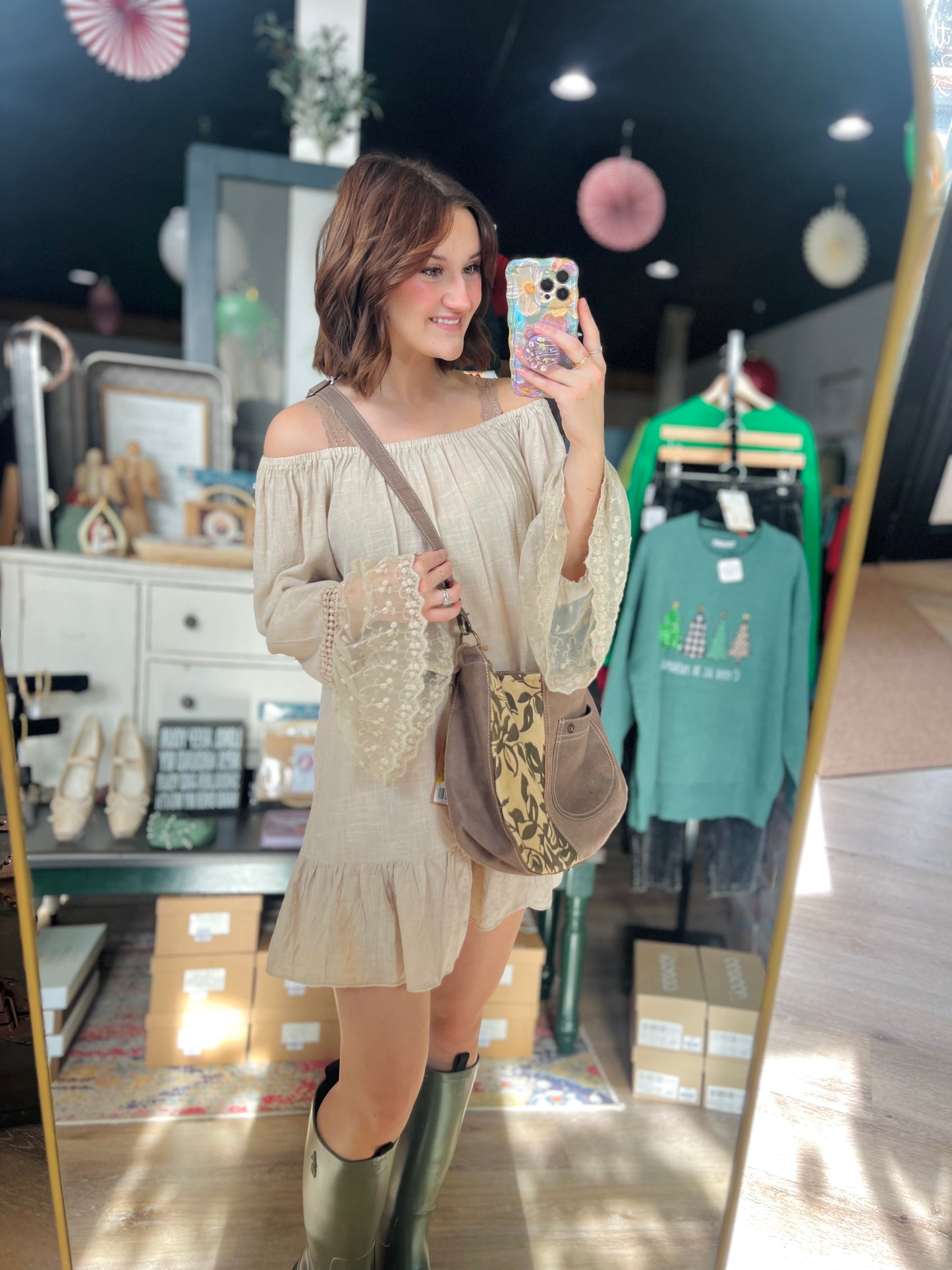 Cross Tree Lane Beige Boho Dress - M