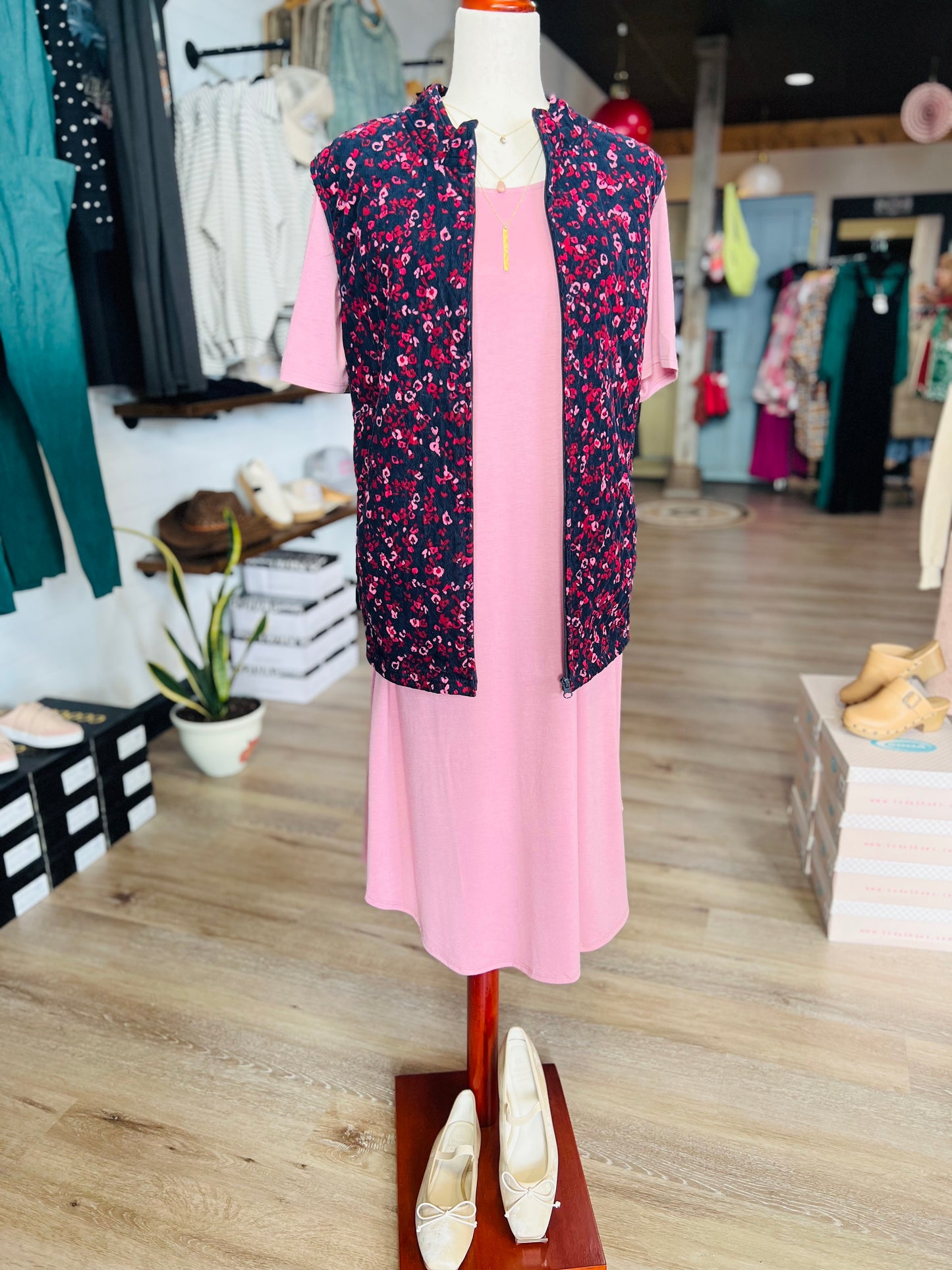 Basic Edition Cheetah Corduroy Vest - Size 2XL