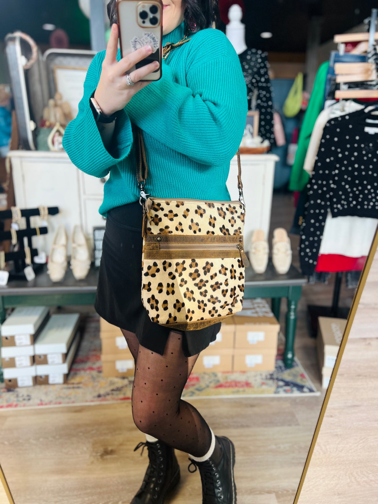 Myra Bag - Cheetah Print Cowhide