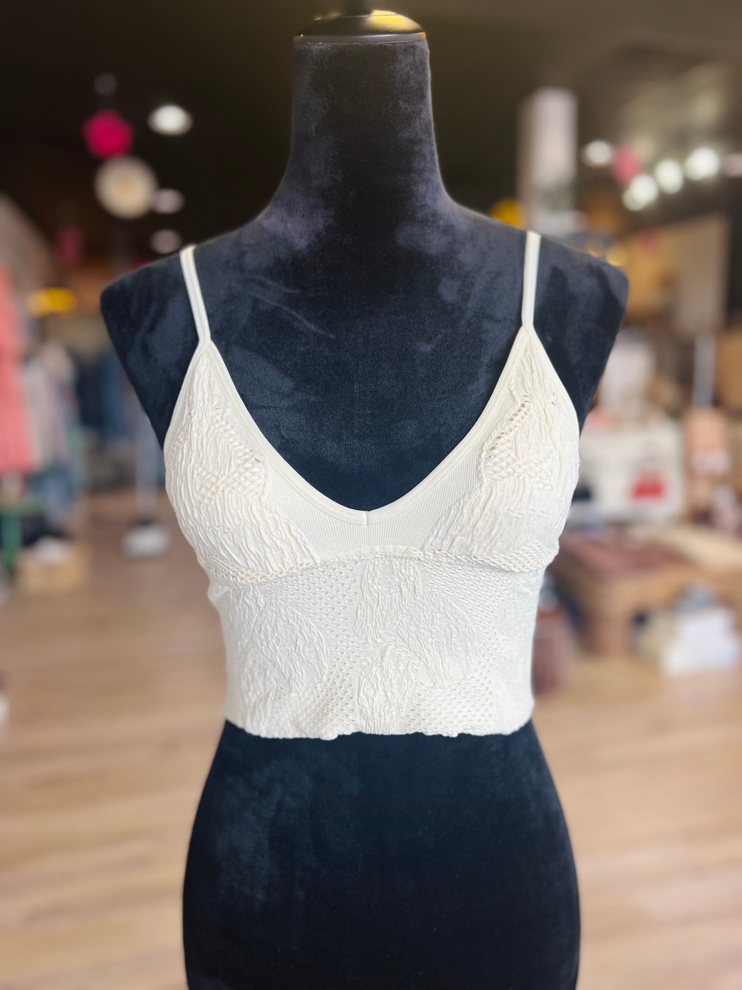 Seamless Padded V-Neck Brami - Ivory