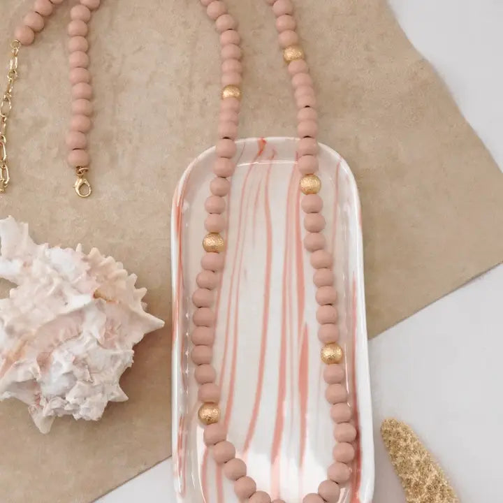 Brooklyn | Bead Necklace - Mauve