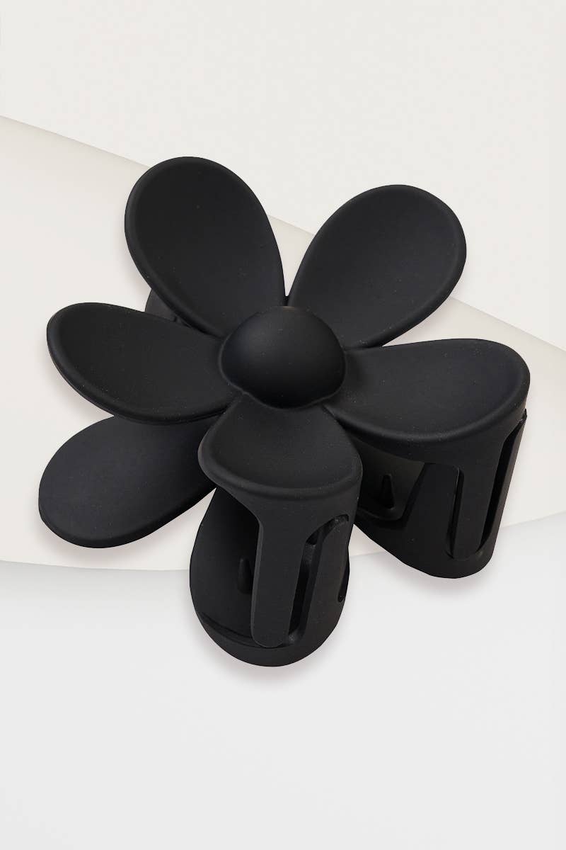 Large Flower | Claw Clip - Black