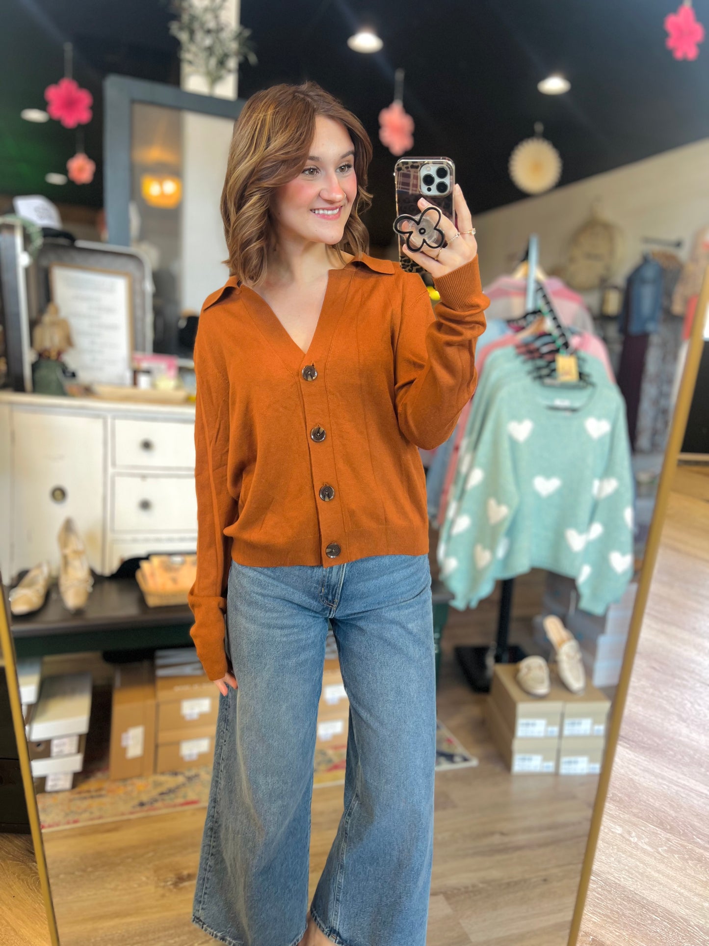 NWT Ann Taylor Collared Button Up Top - L