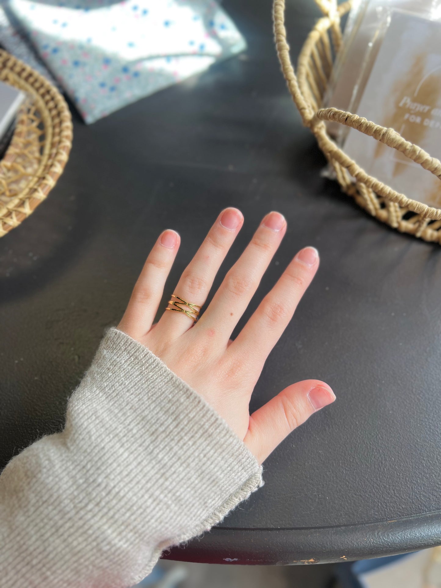 Gold Criss Cross Ring