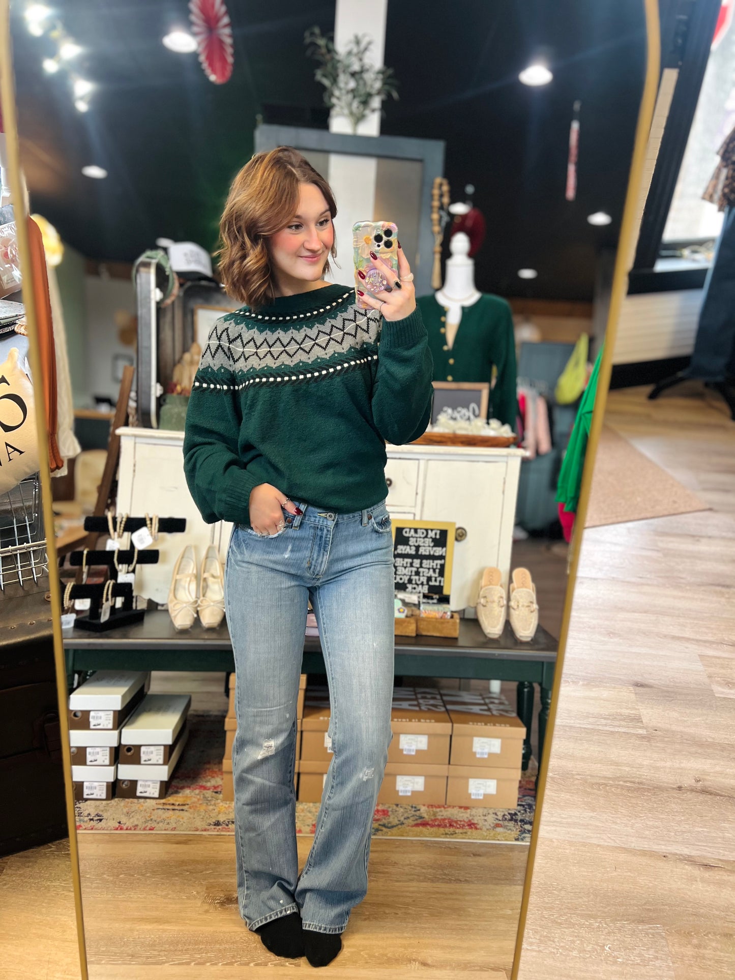 Weatherproof Vintage Emerald Green Sweater - Size XL