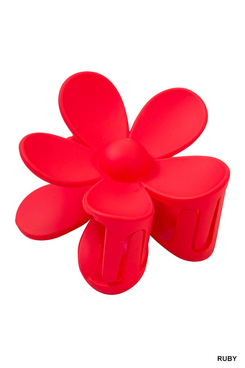 Large Flower | Claw Clip - Coral