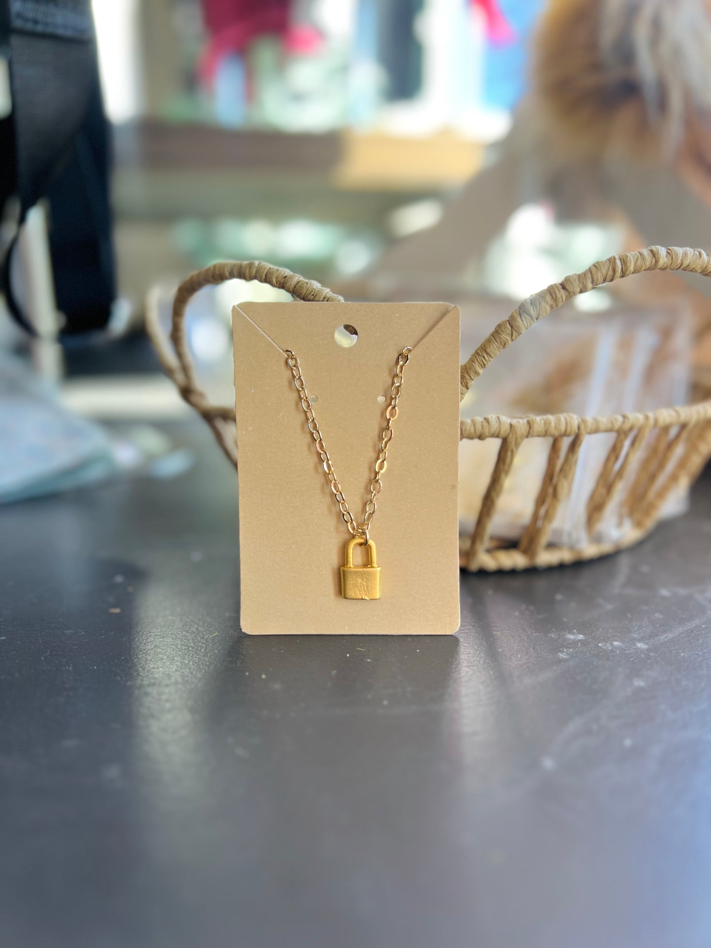 Lock Gold Necklace