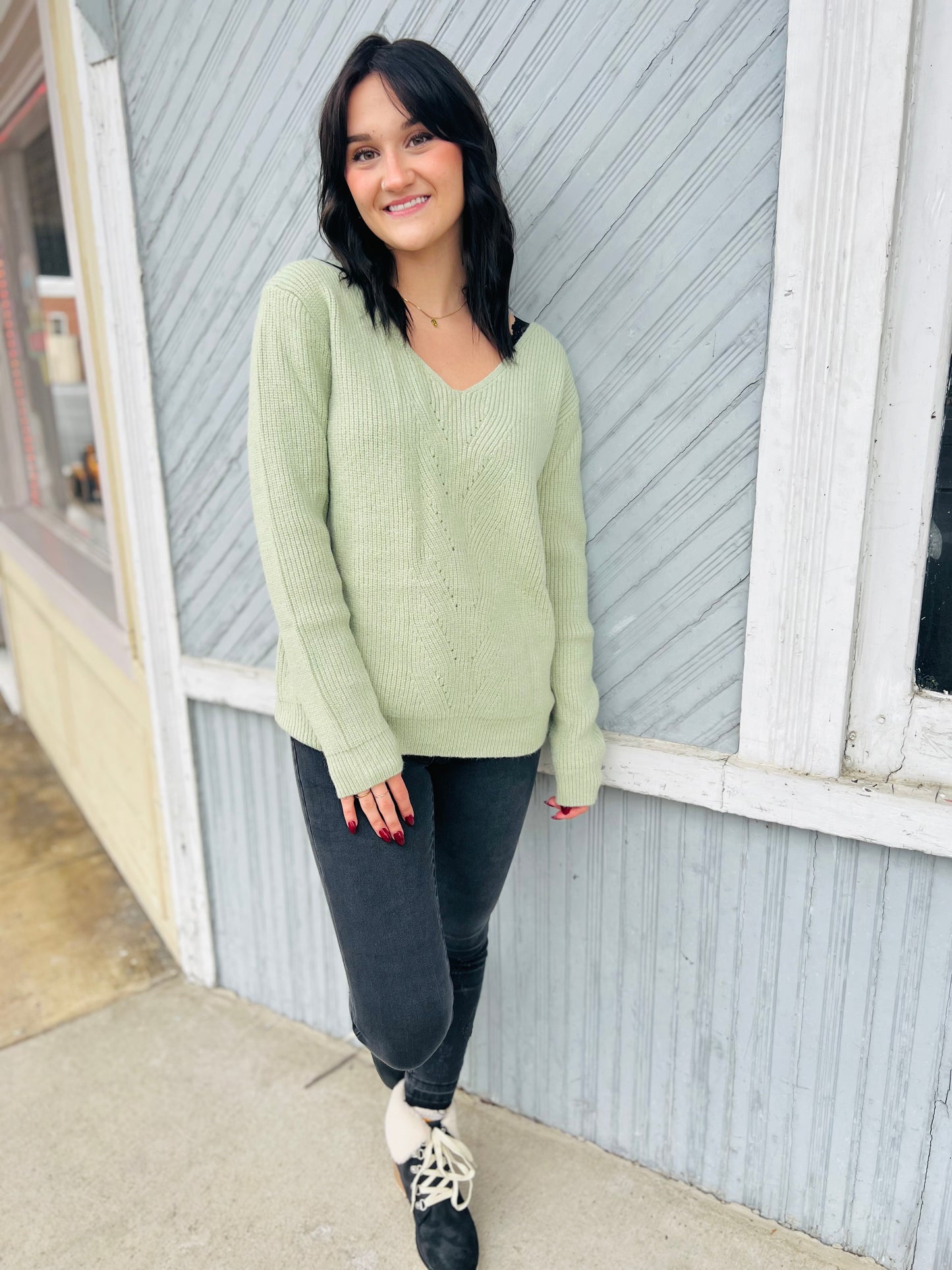 Madelyn | Bow Sweater Top