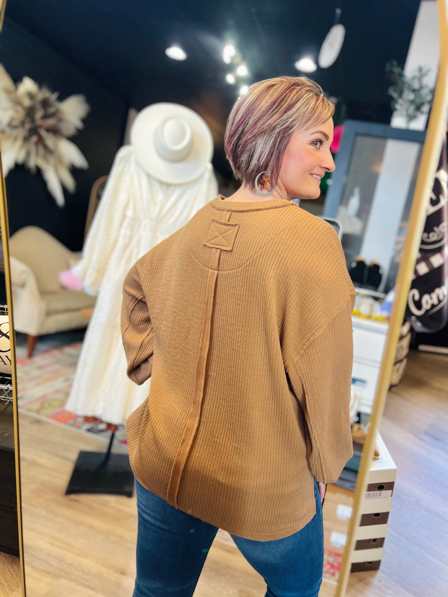 Blu Pepper Camel Top - S