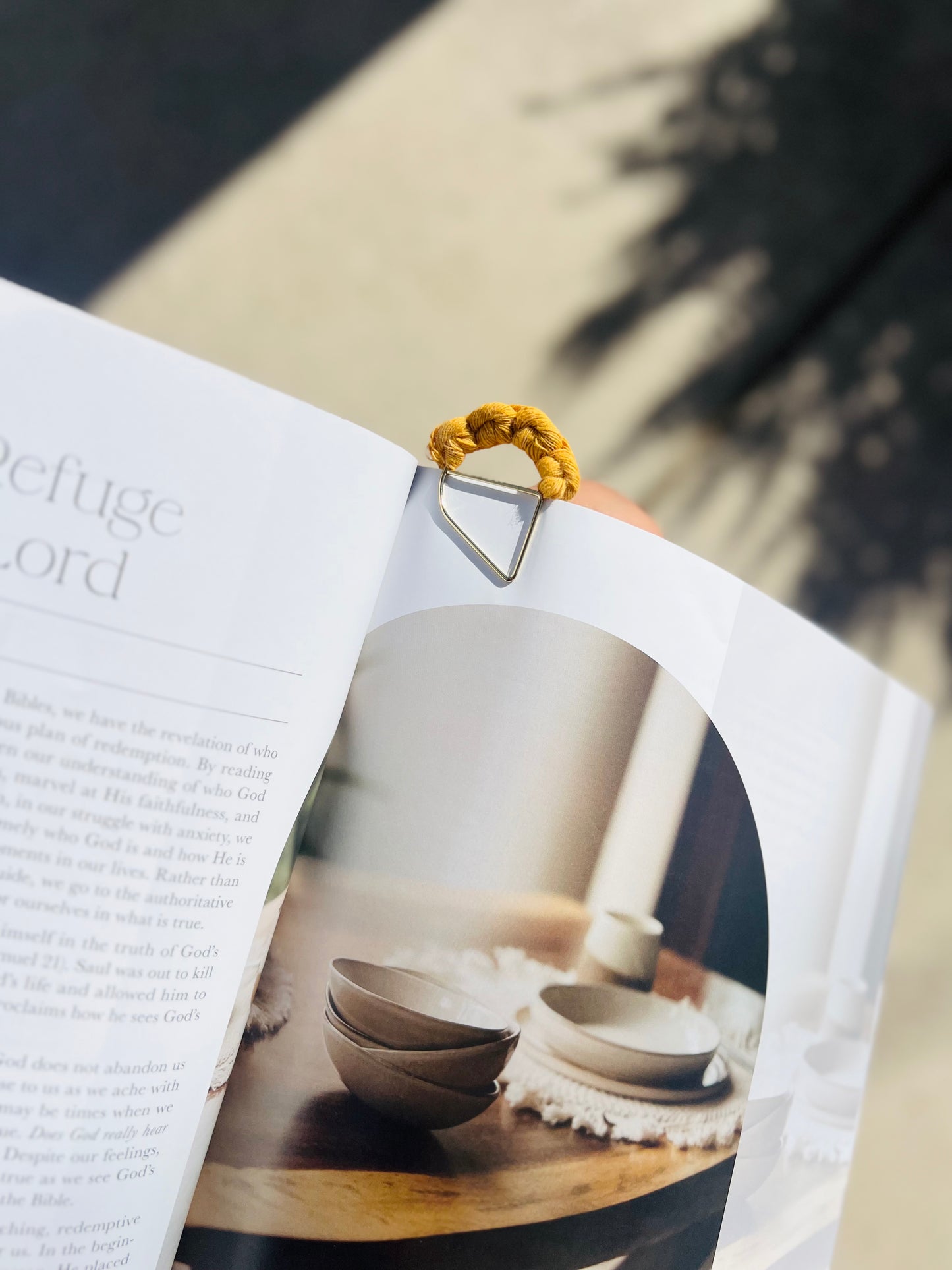 Mini Macrame Bookmark - Sunshine Yellow