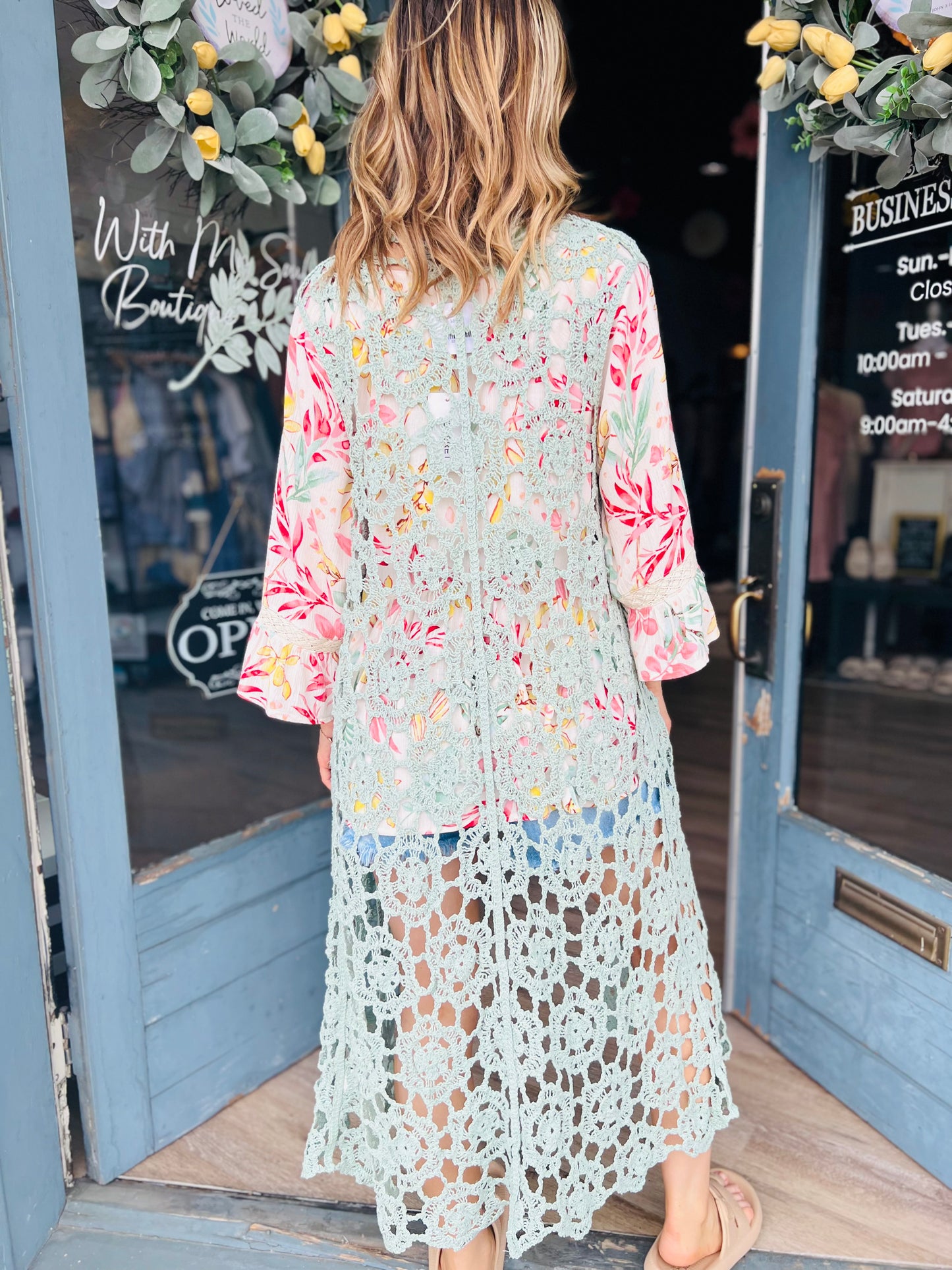 Rebecca | Crochet Sleeveless Cardigan