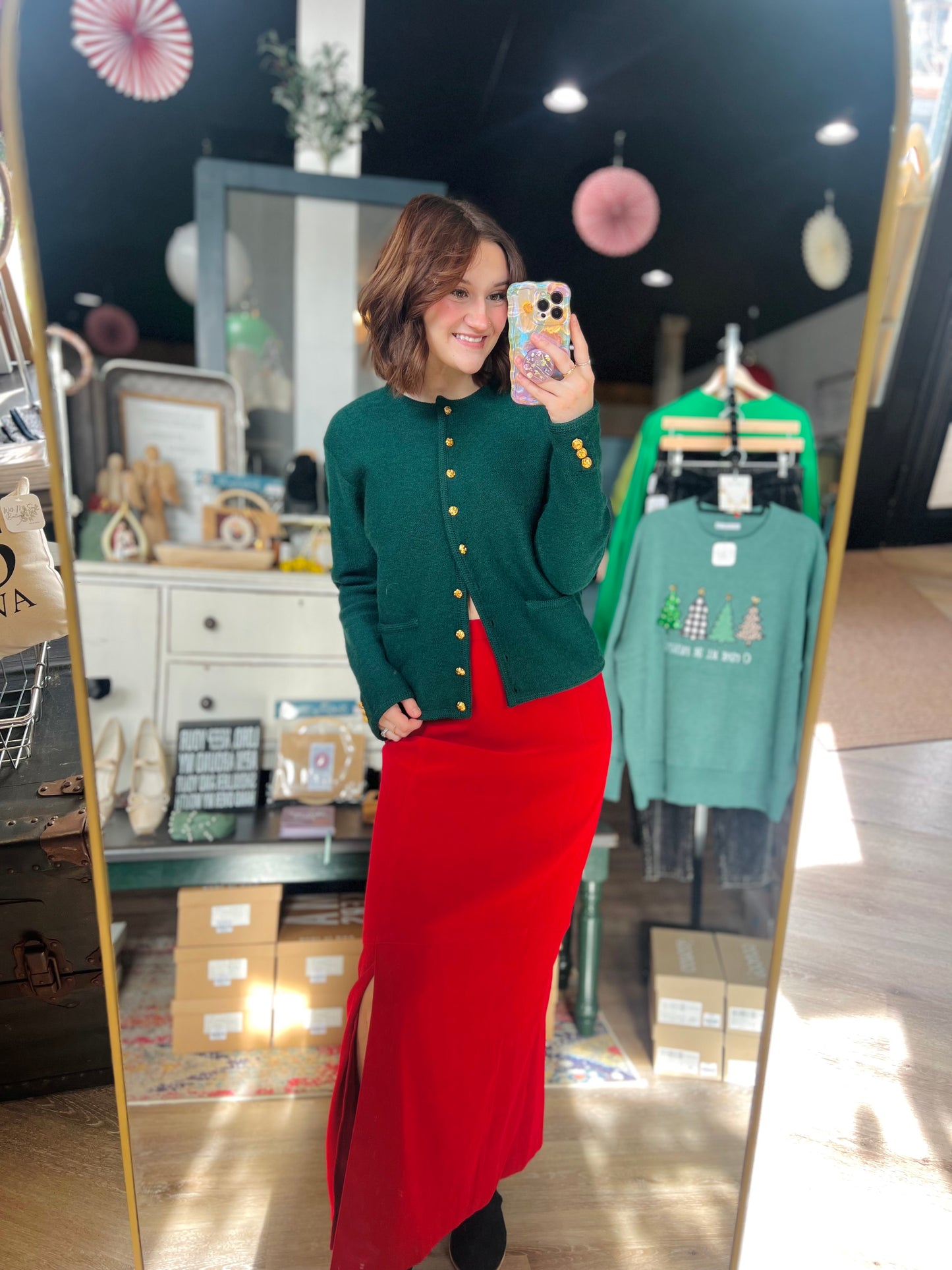 JM Collection Red Skirt - 10