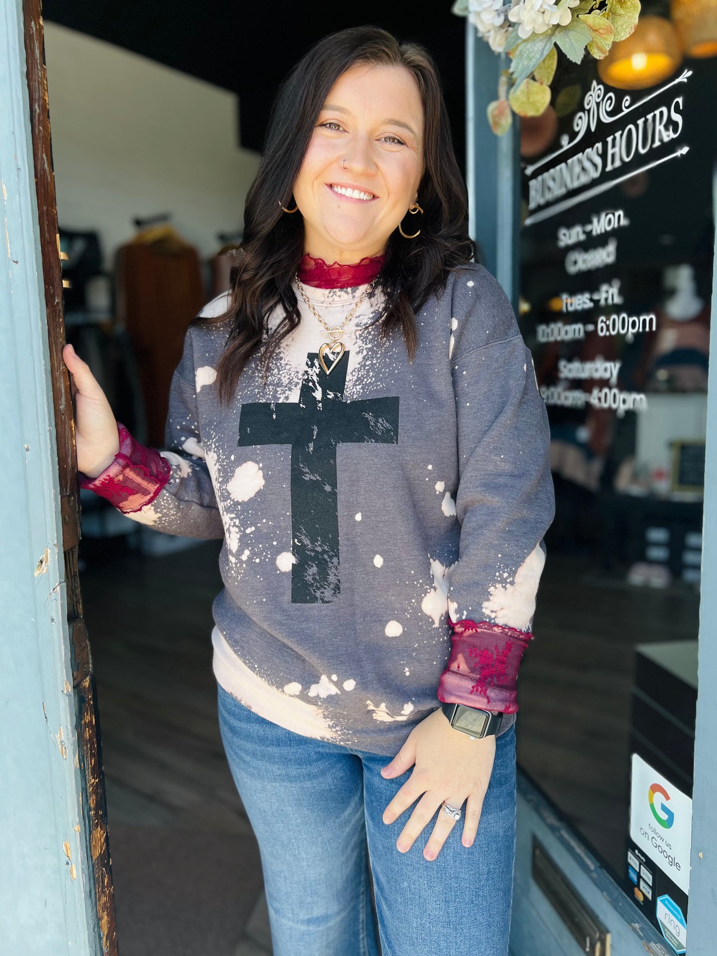 Bleached Cross Sweatshirt