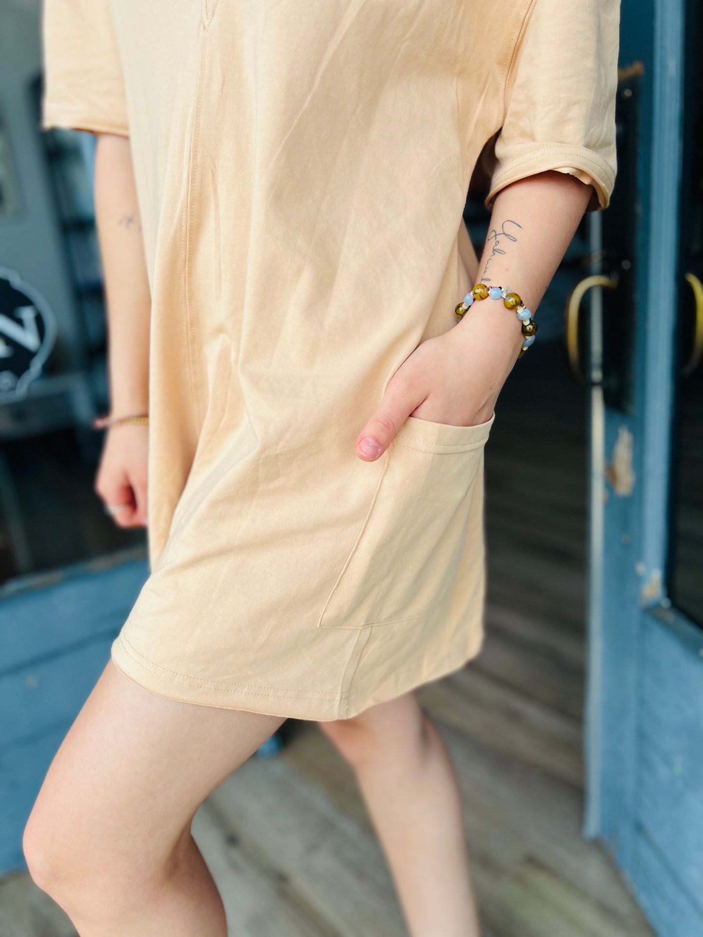 Carmi | Oversized Reversible Romper - Khaki
