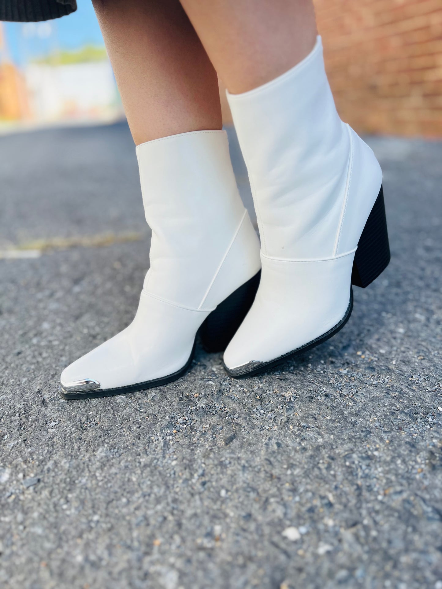 Metal Tip Ankle Booties