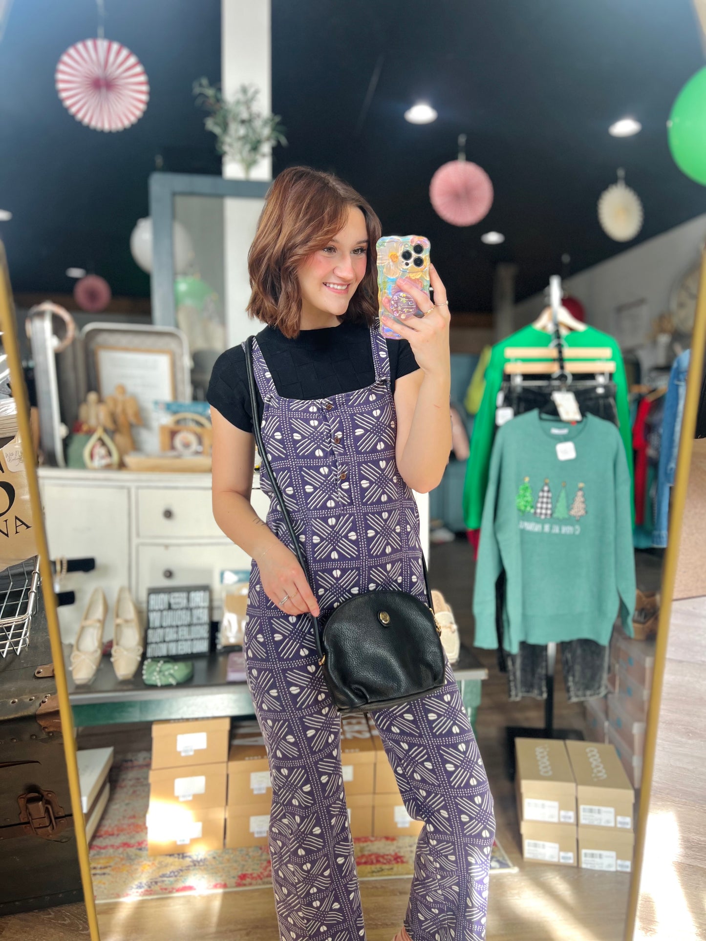 Plum Tribal Print Jumpsuit - S