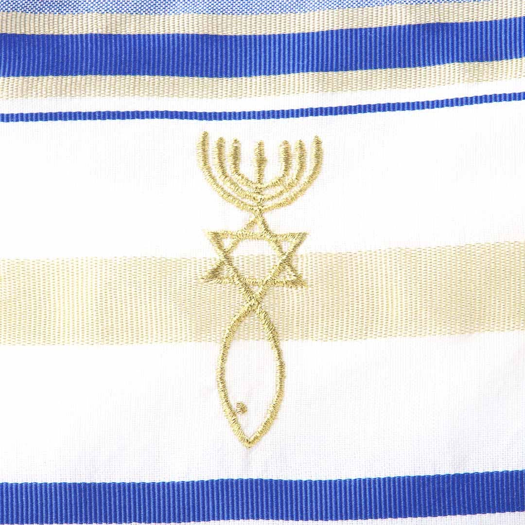 Prayer Shawl – Gold and Royal Blue