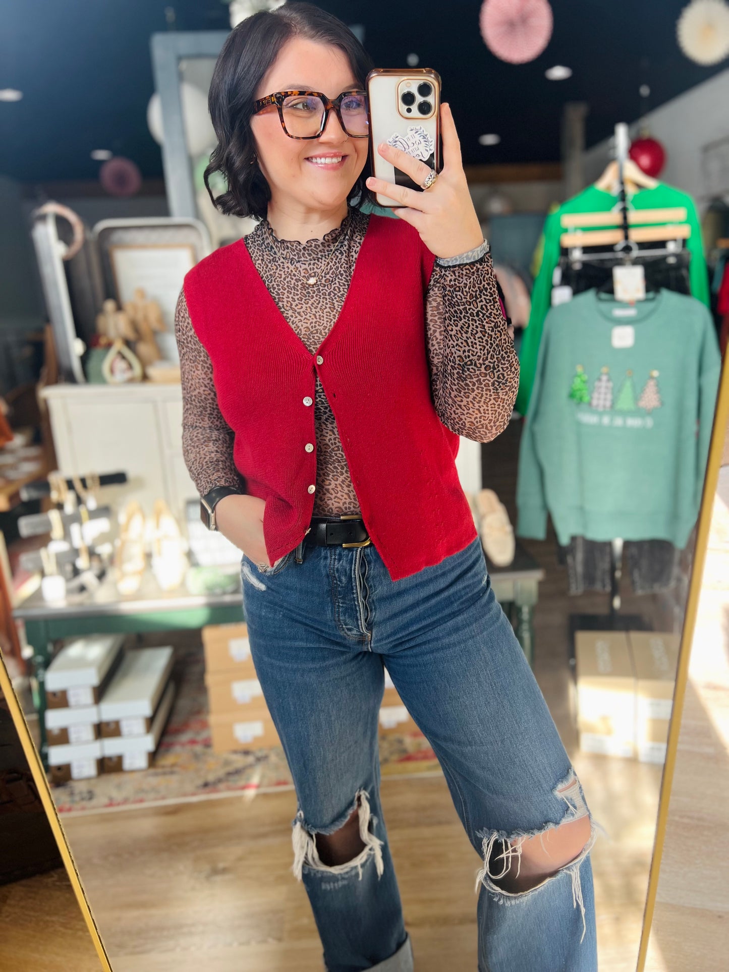 Paul Harris Design Red Vest - S