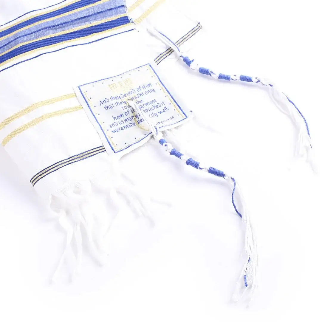 Prayer Shawl – Gold and Royal Blue
