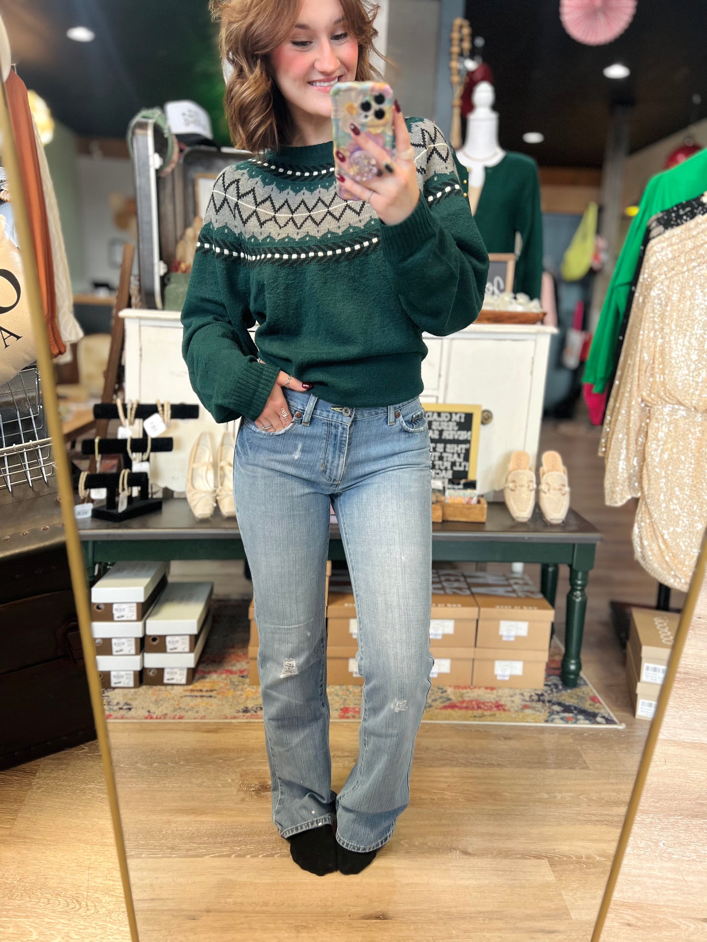 Boot-Cut Light Wash Jeans - Size 4