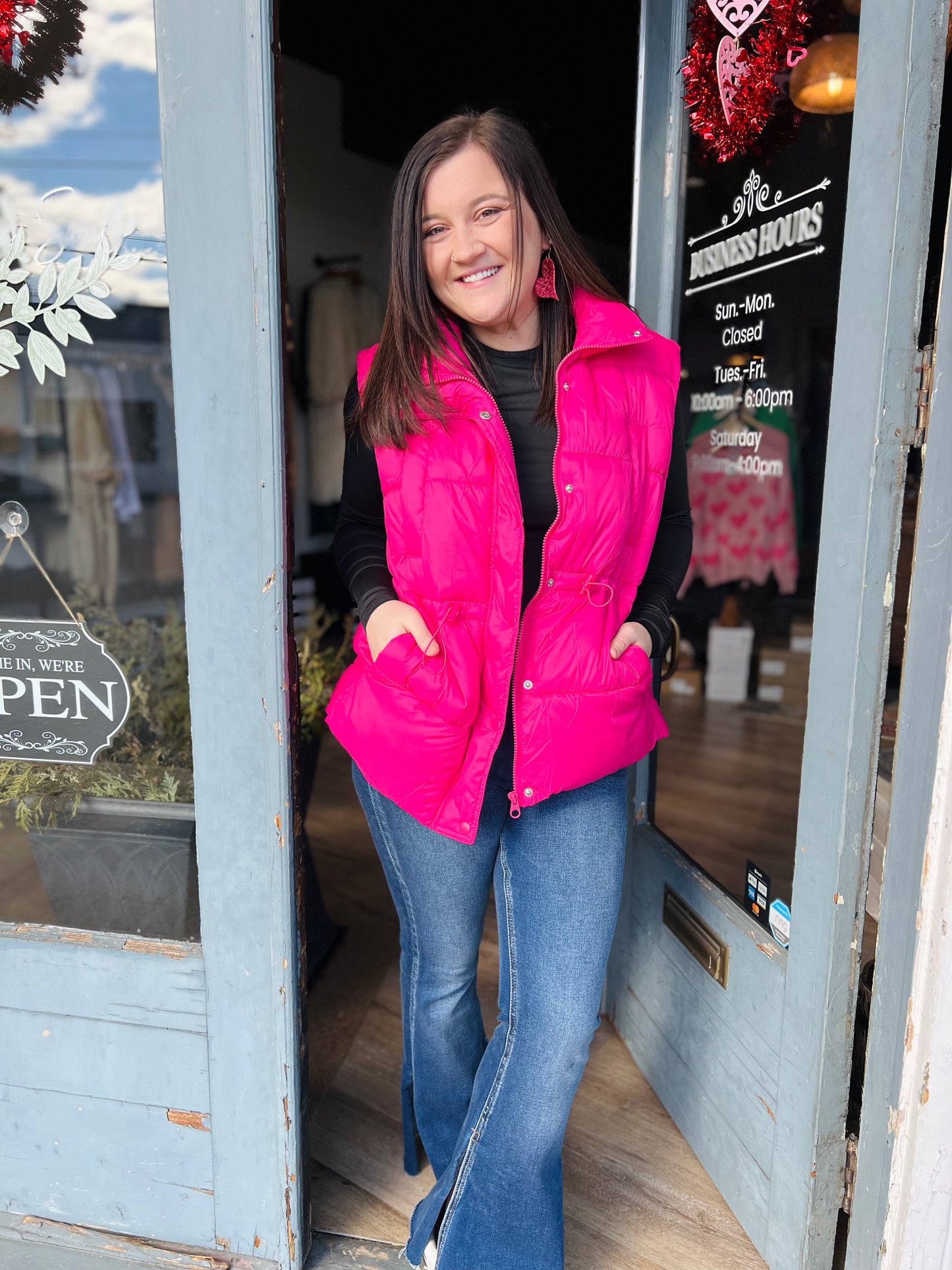 Waist Length Puffer Vest