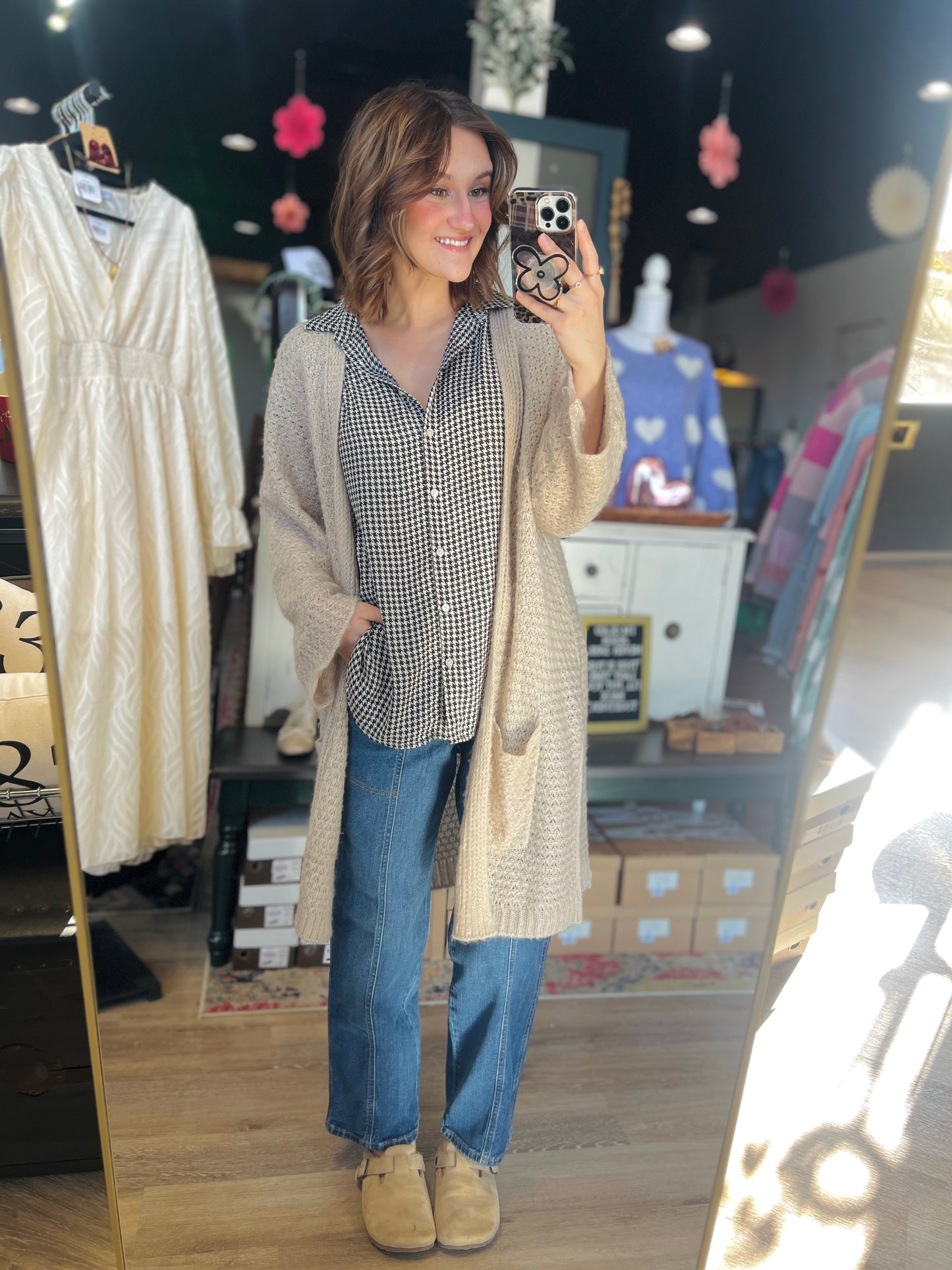 Lauren Conrad Biege Cardigan - L