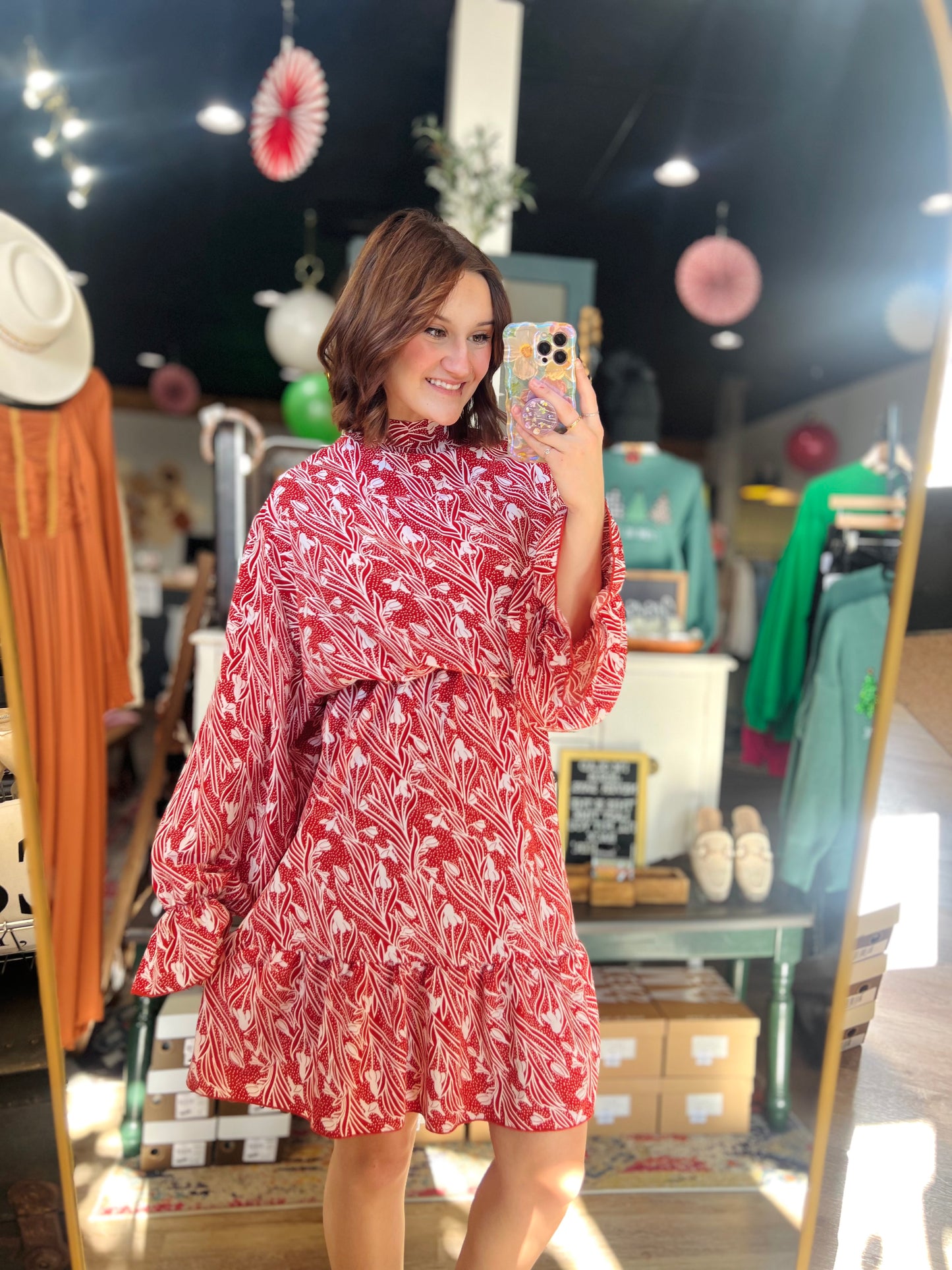 Rust Design Dress - 5XL