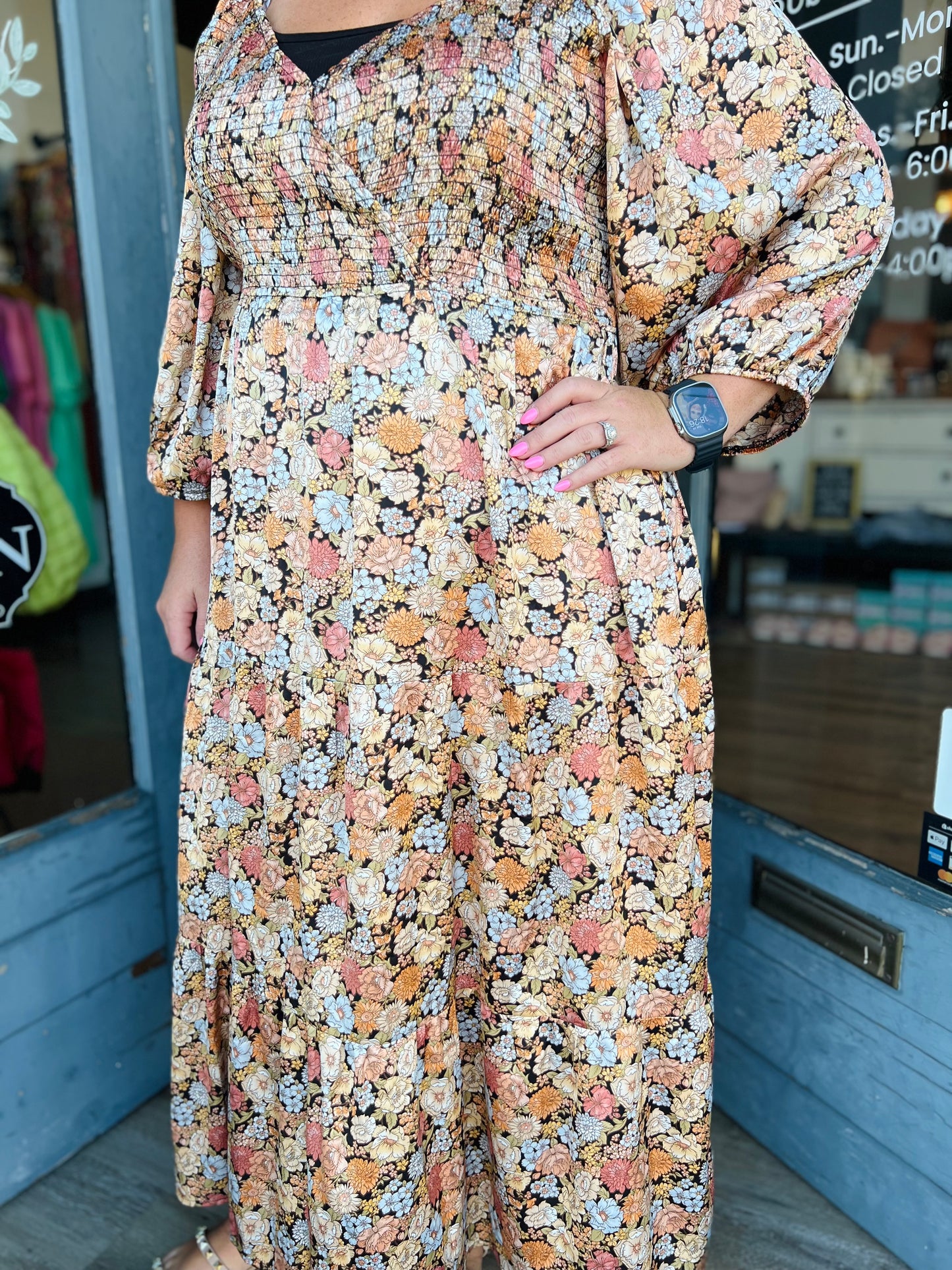 All Things Nice Floral Dress- Curvy