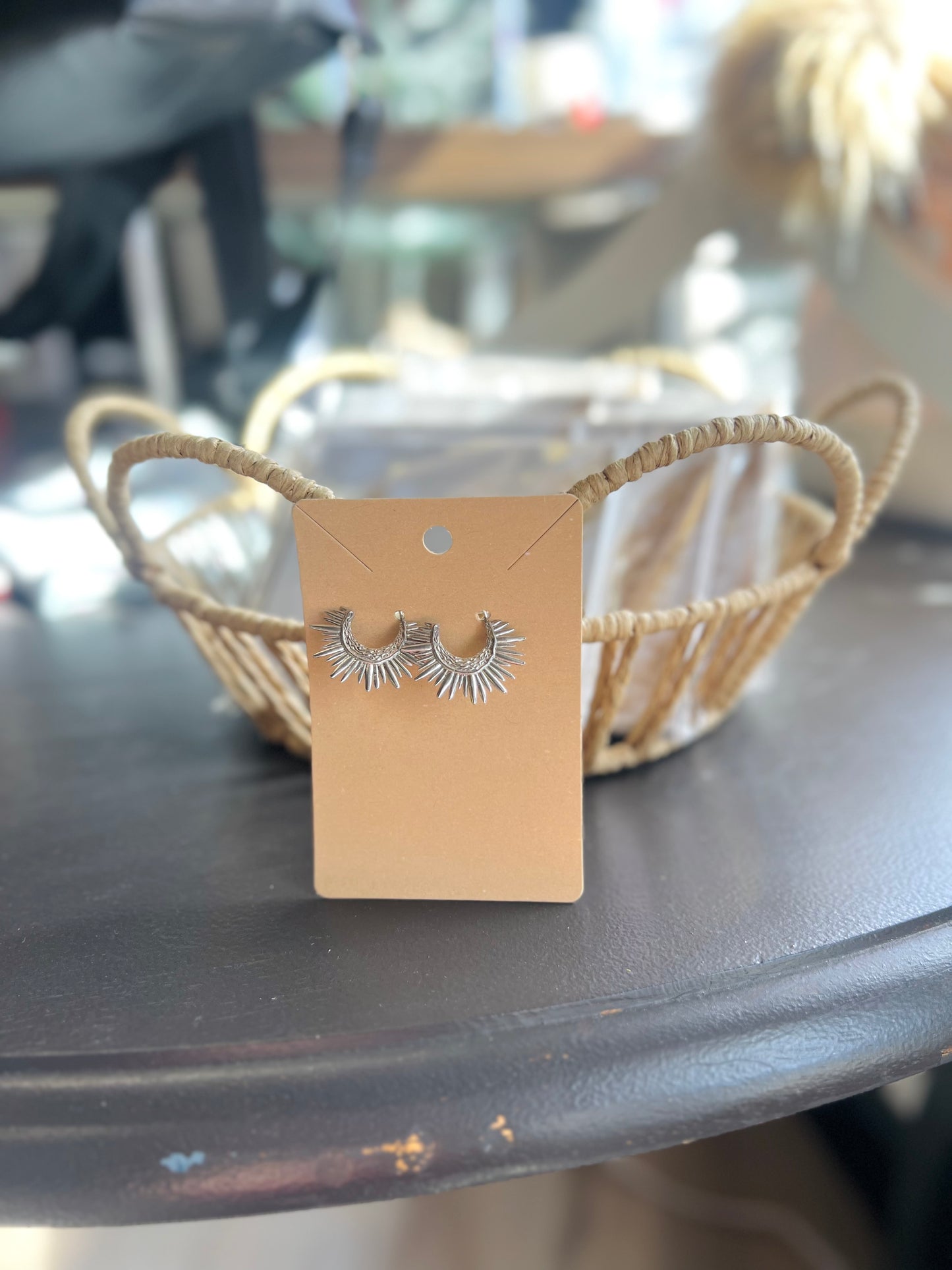 Silver Sun & Moon Earrings