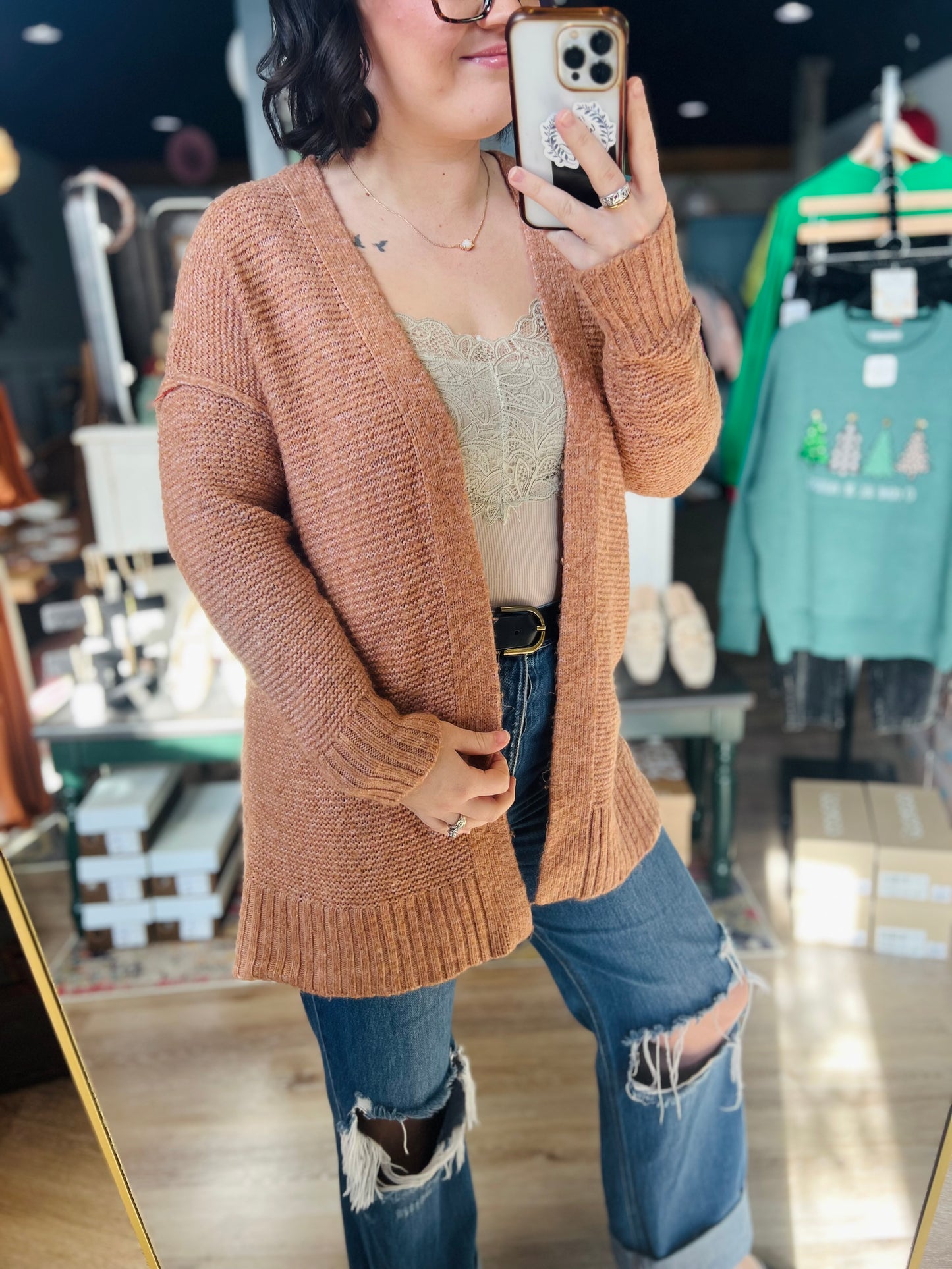 aerie Rust Cardigan - XS