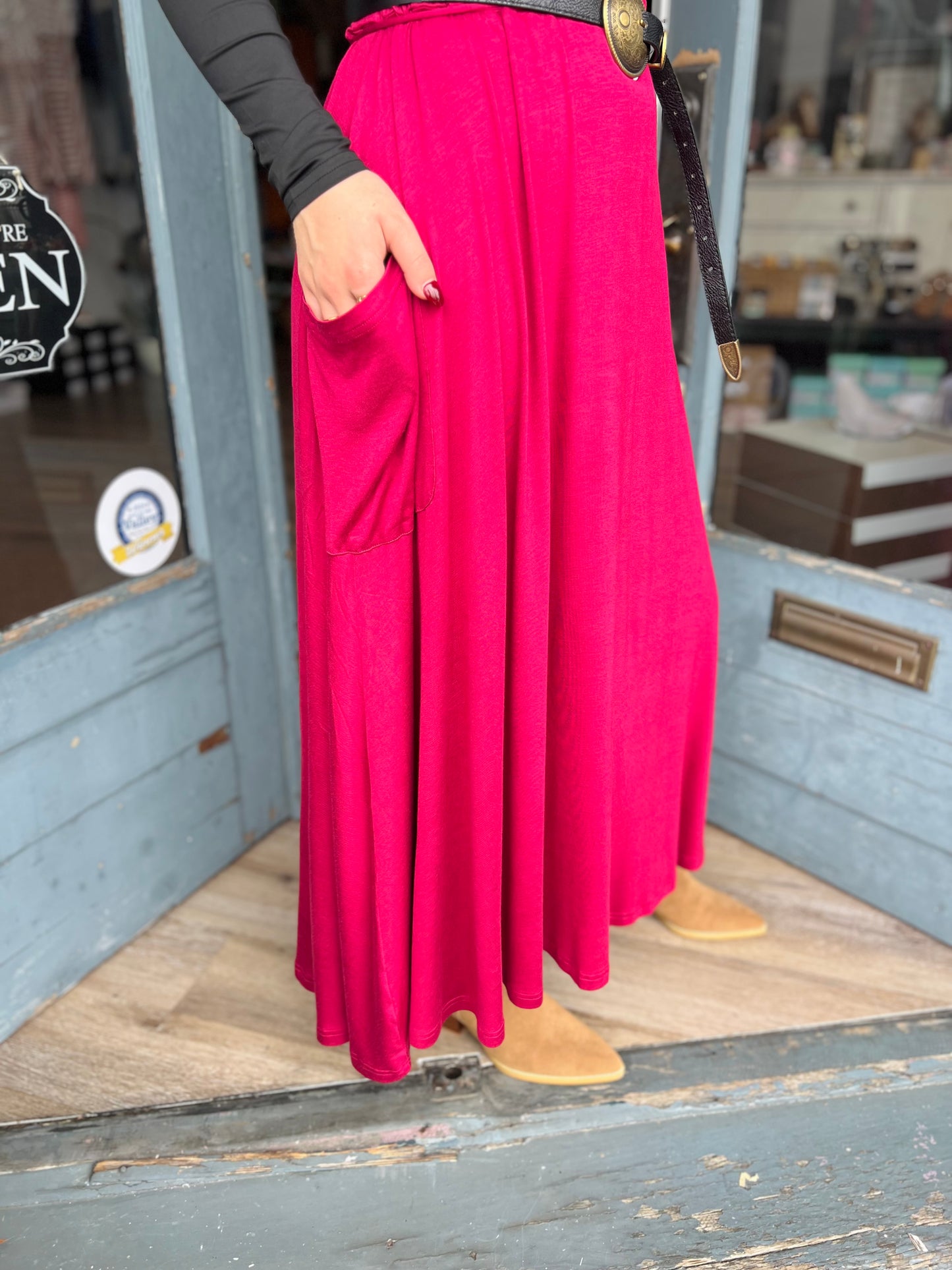 Out On My Own | Skirt - Red