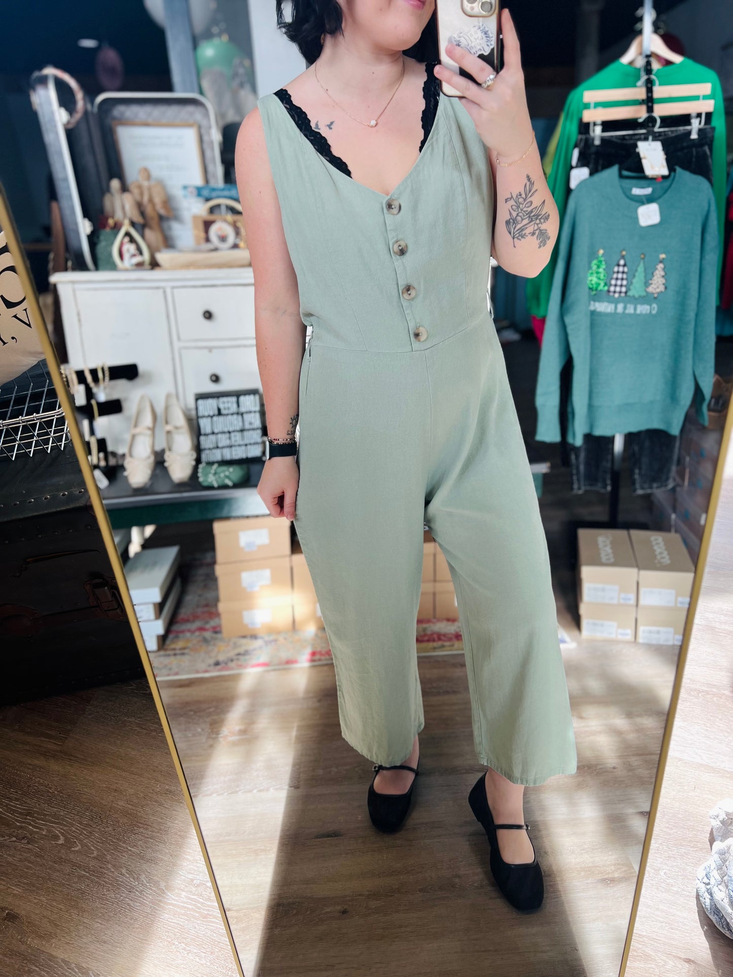 Kensie Jeans Olive Jumpsuit - M